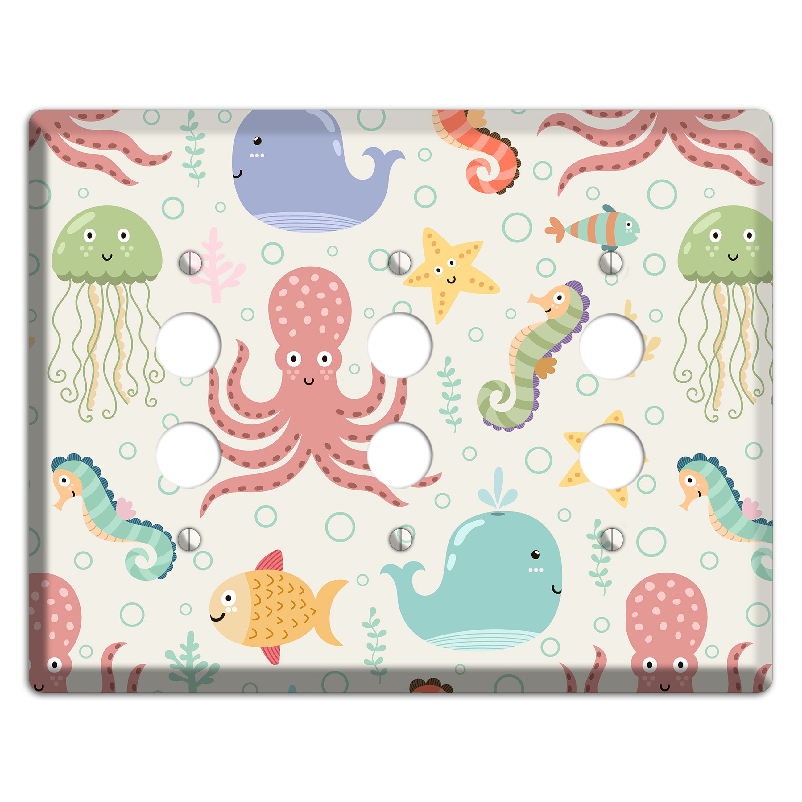 Ocean Buddies 3 Pushbutton Wallplate