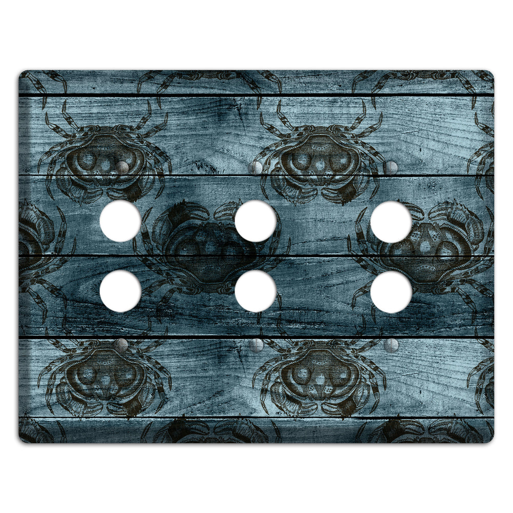 Crabby Waters 3 Pushbutton Wallplate