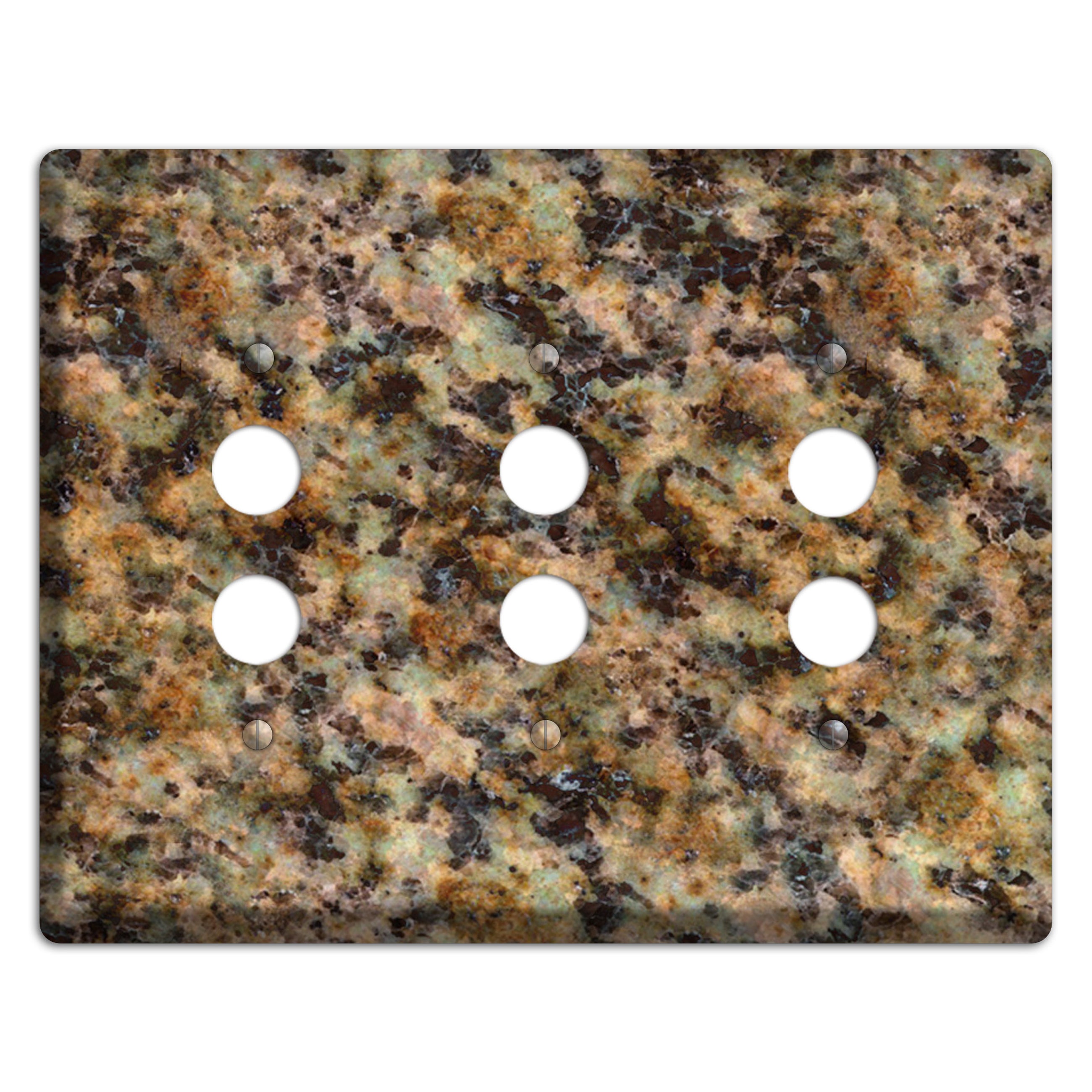 Verde Butterfly Granite 3 Pushbutton Wallplate