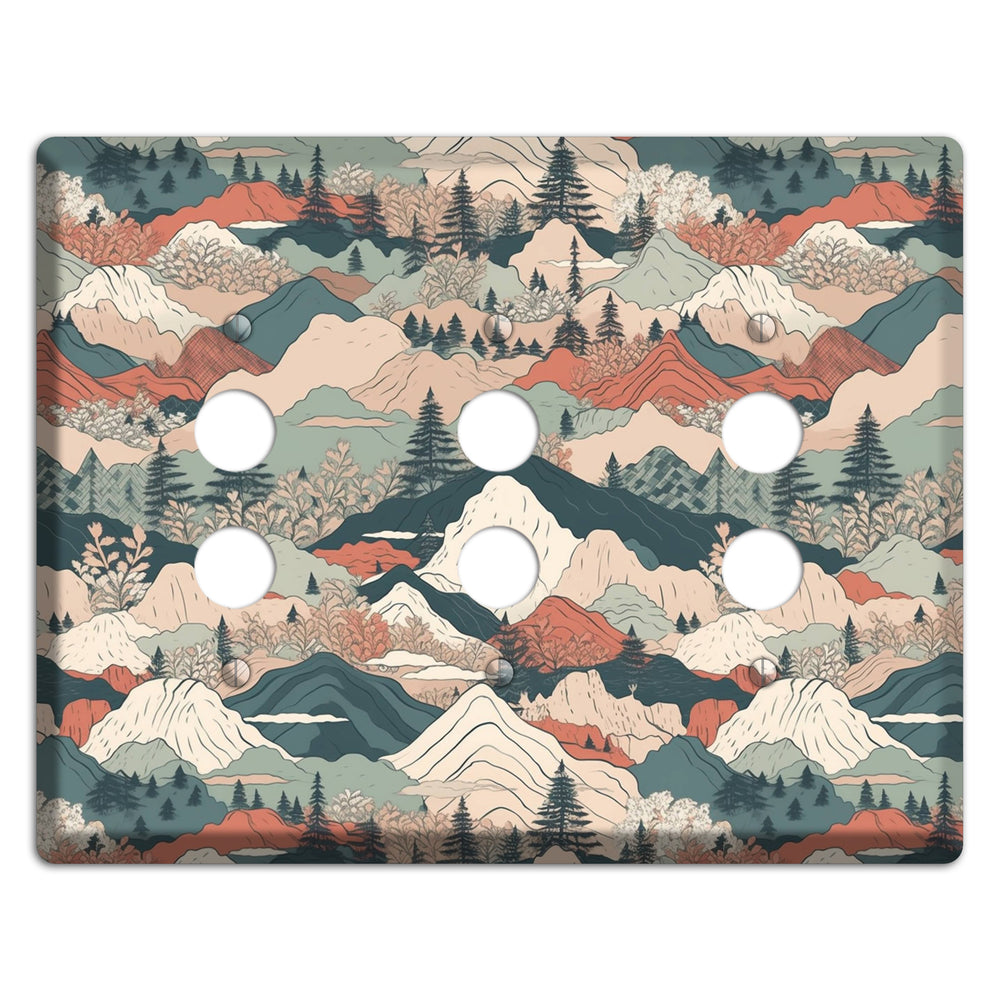 Alpine Paper Trail 3 Pushbutton Wallplate