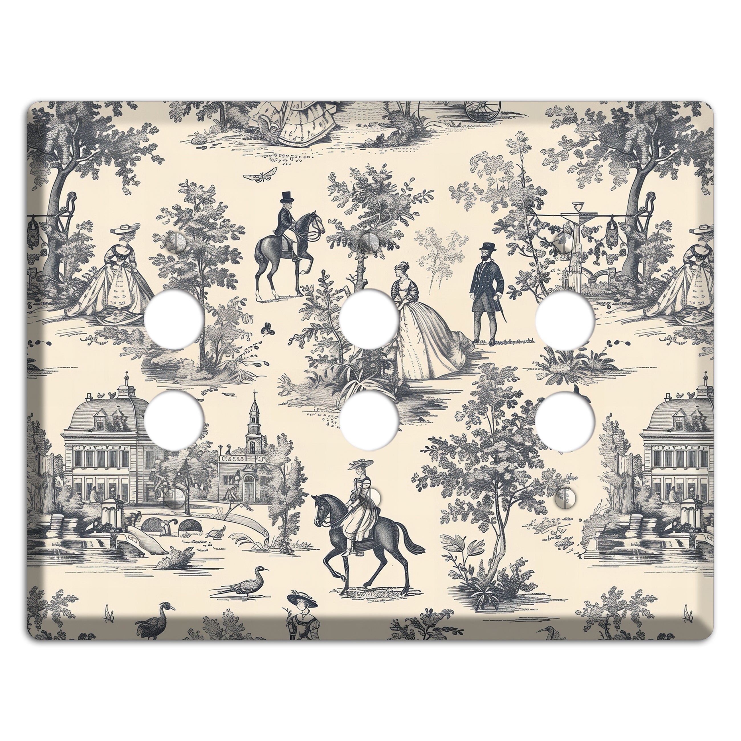 Country Estate Promenade 3 Pushbutton Wallplate