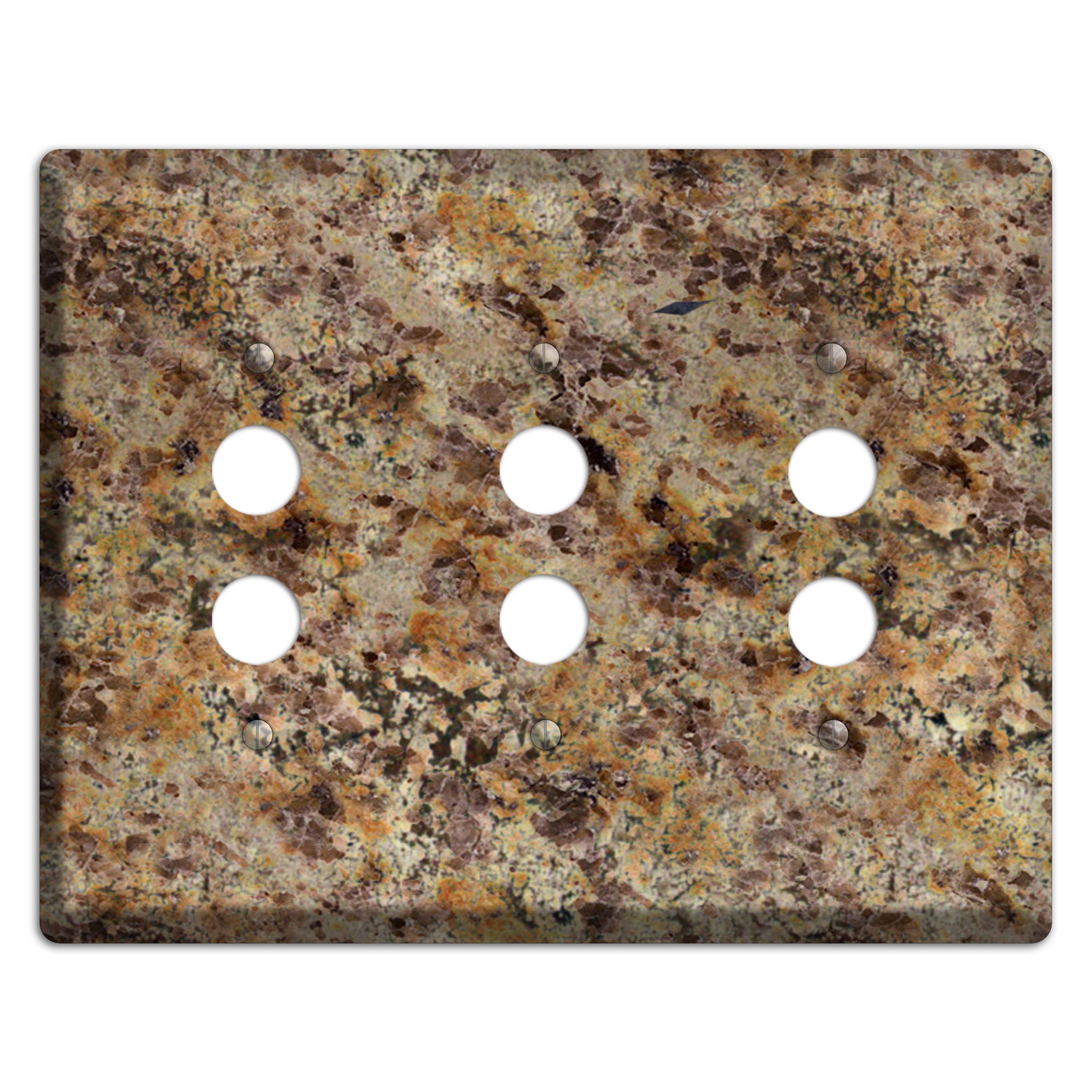 Golden Crystal Granite 3 Pushbutton Wallplate