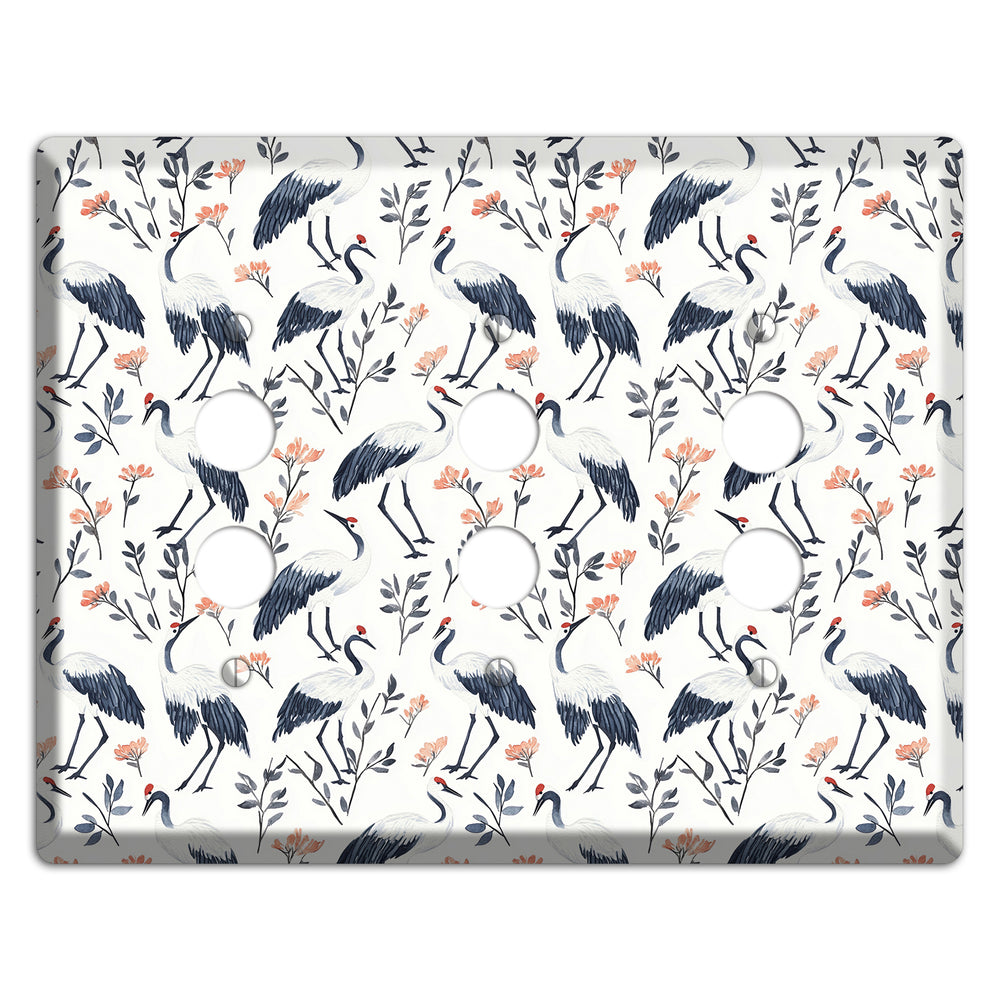 Slate & Coral Marsh 3 Pushbutton Wallplate