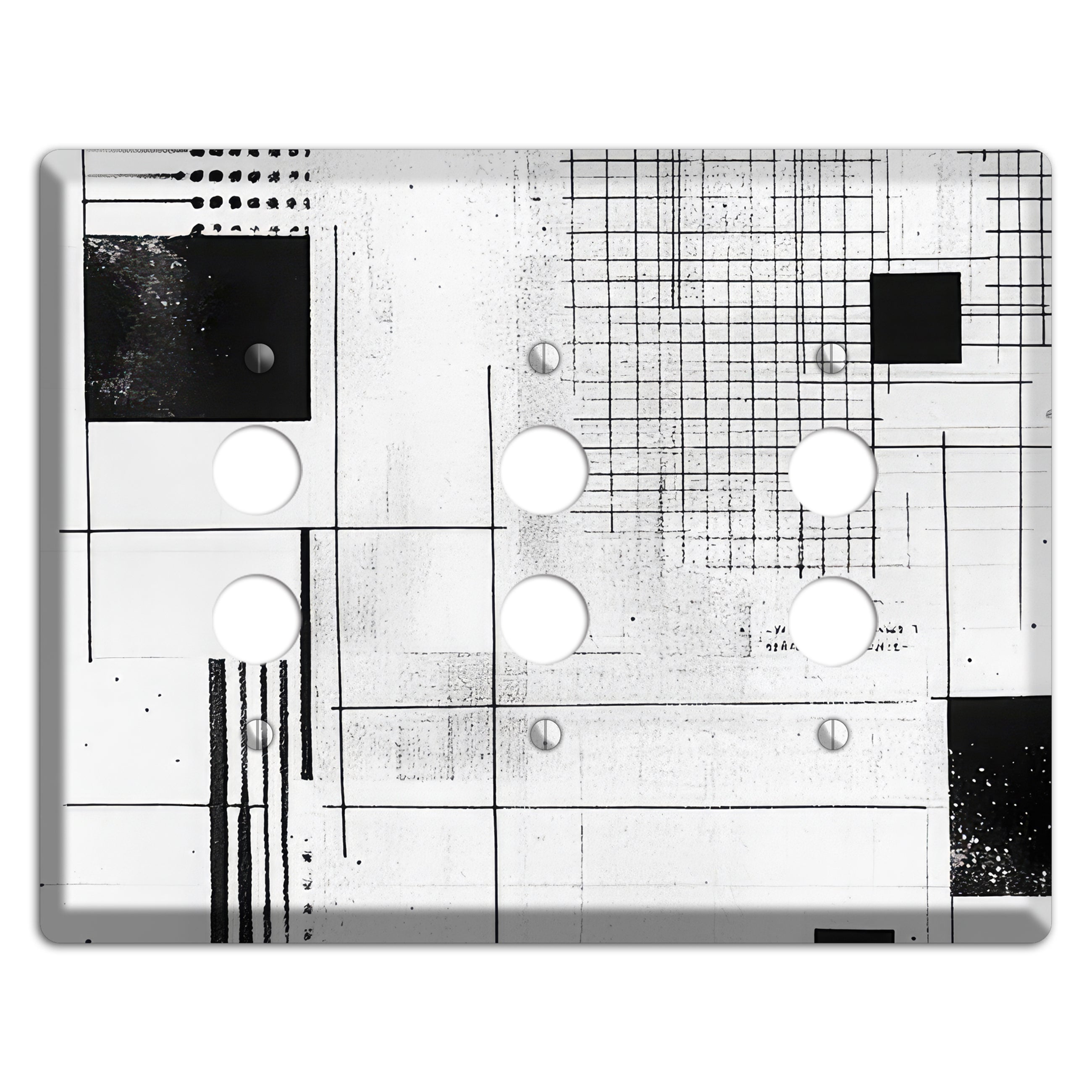 Drafting Table Ghost 3 Pushbutton Wallplate