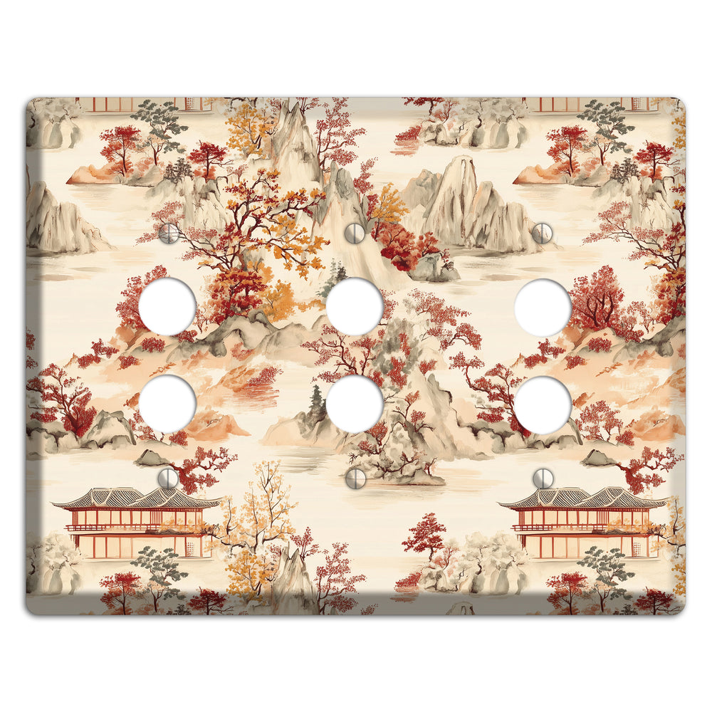 Mountain Autumn Reverie 3 Pushbutton Wallplate