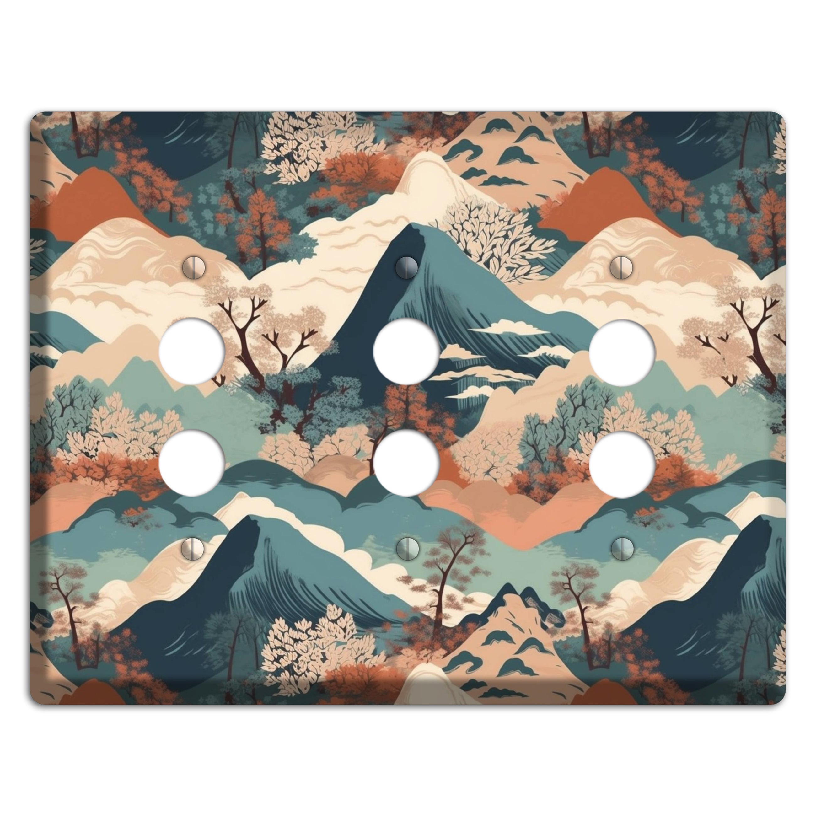 Mountain Reverie 3 Pushbutton Wallplate