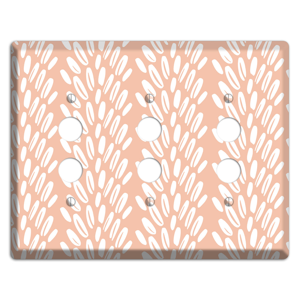 Harvest Plume Rise 3 Pushbutton Wallplate