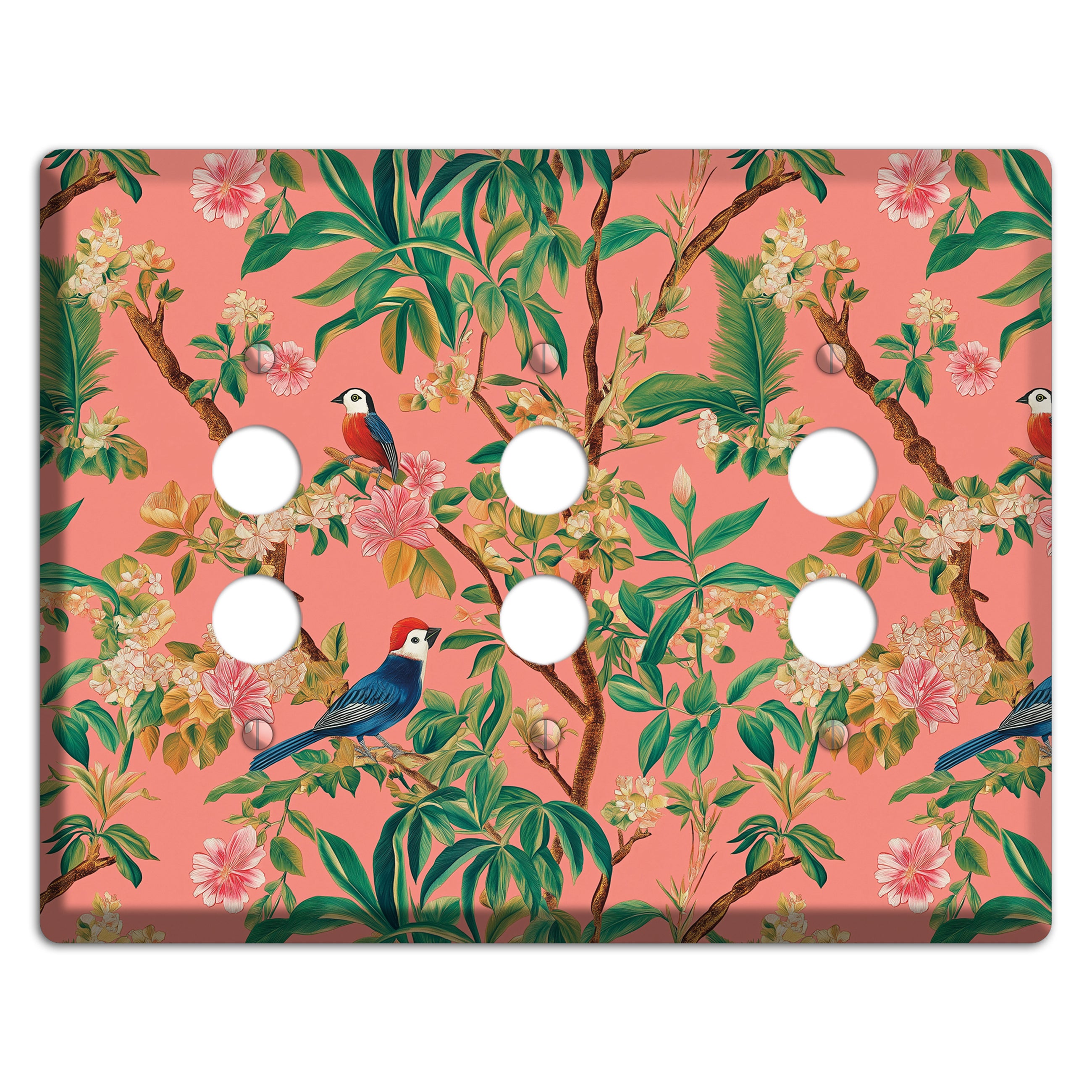 Coral Garden Reverie 3 Pushbutton Wallplate