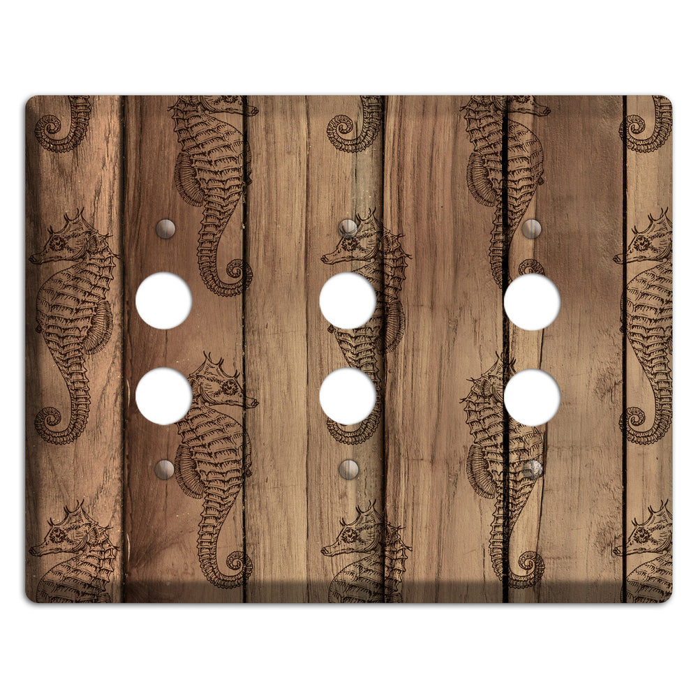 Planktonic Ponies 3 Pushbutton Wallplate