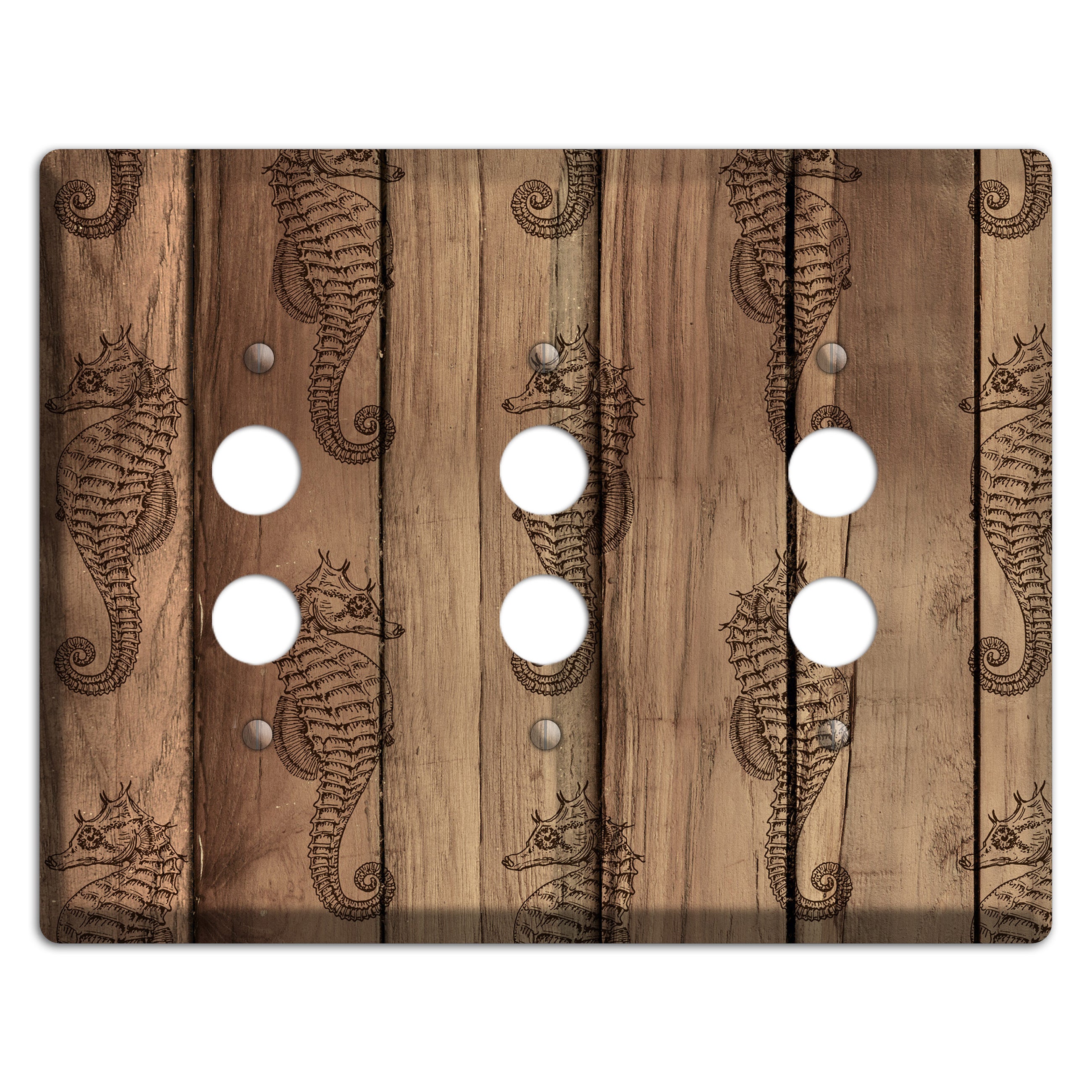 Planktonic Ponies 3 Pushbutton Wallplate
