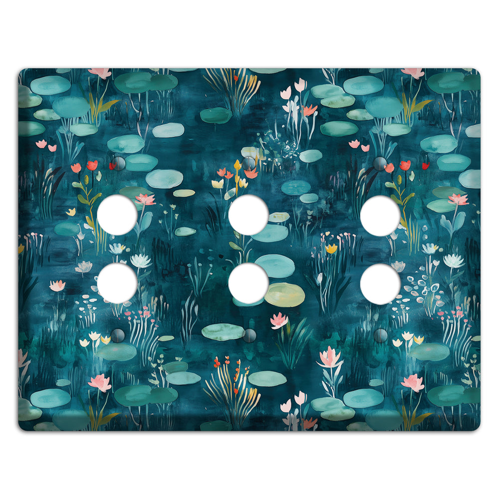 Lily Pond Reverie 3 Pushbutton Wallplate