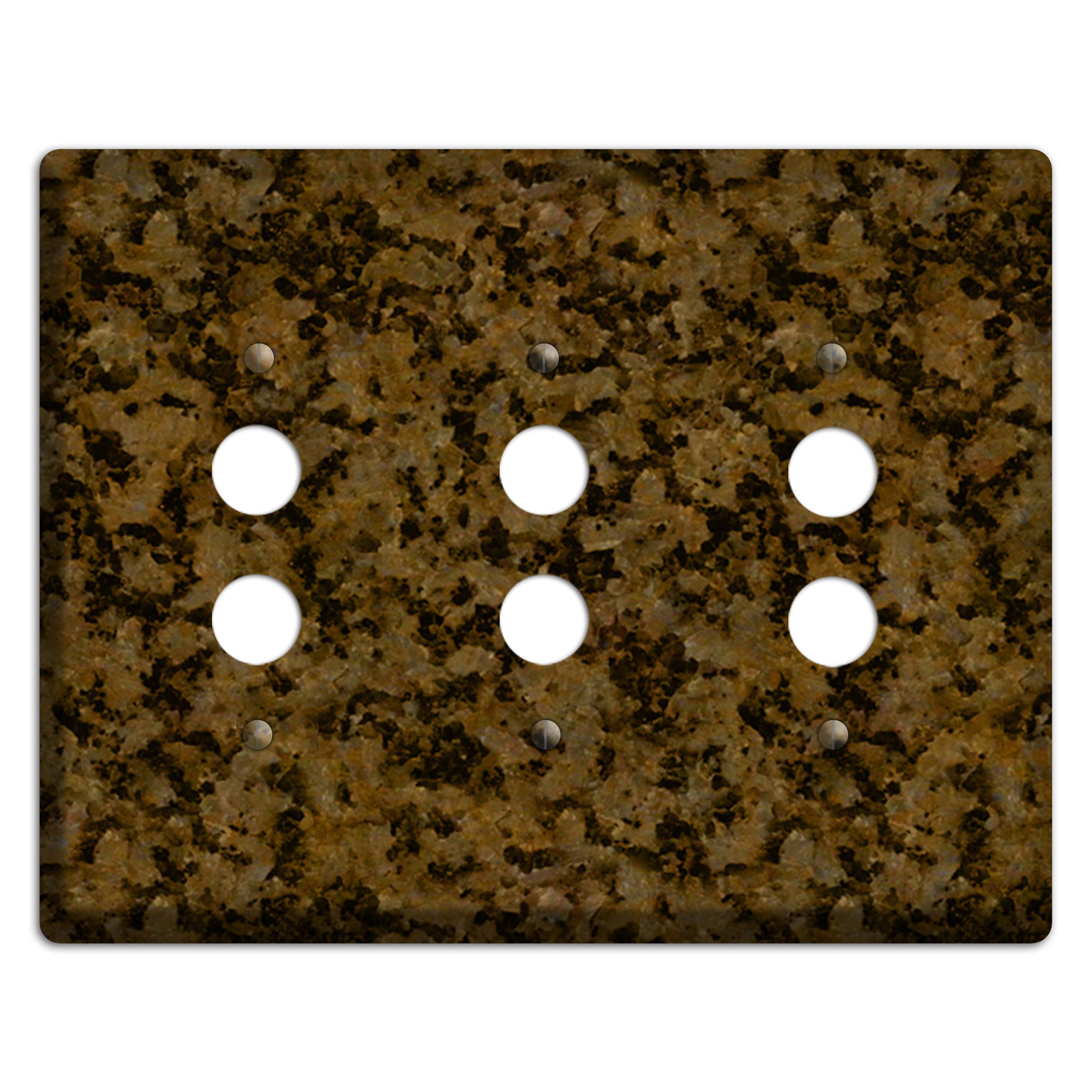 Tropic Brown Granite 3 Pushbutton Wallplate