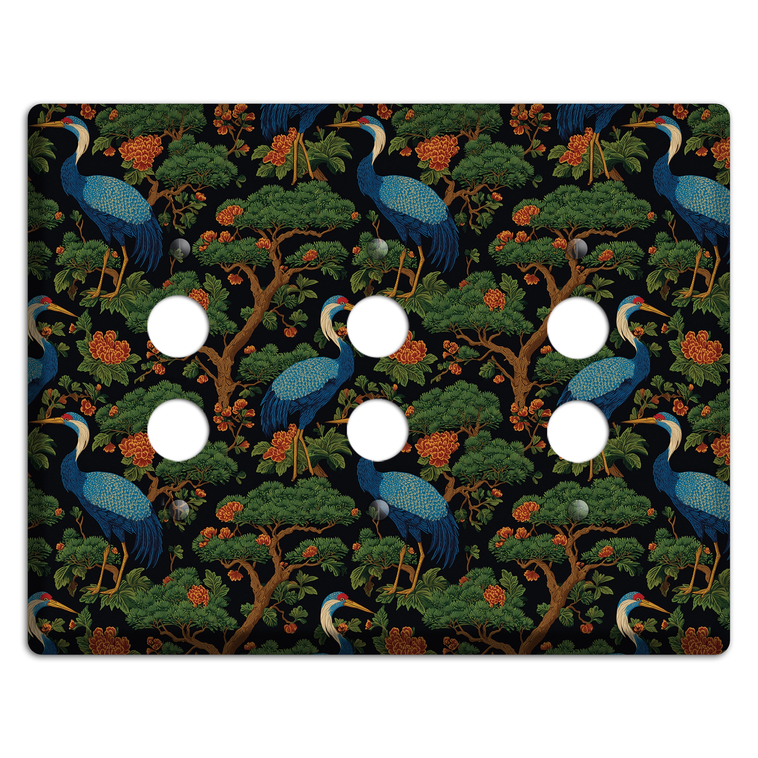 Cobalt Pine Vigil 3 Pushbutton Wallplate