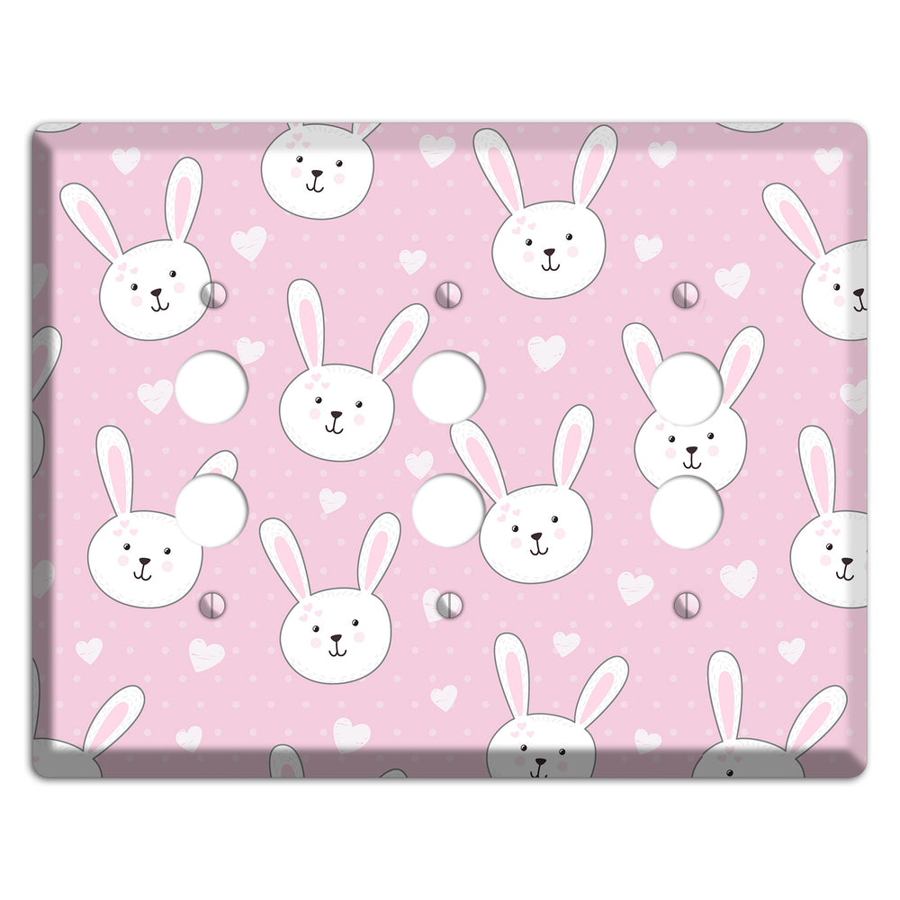 Bunny Love 3 Pushbutton Wallplate