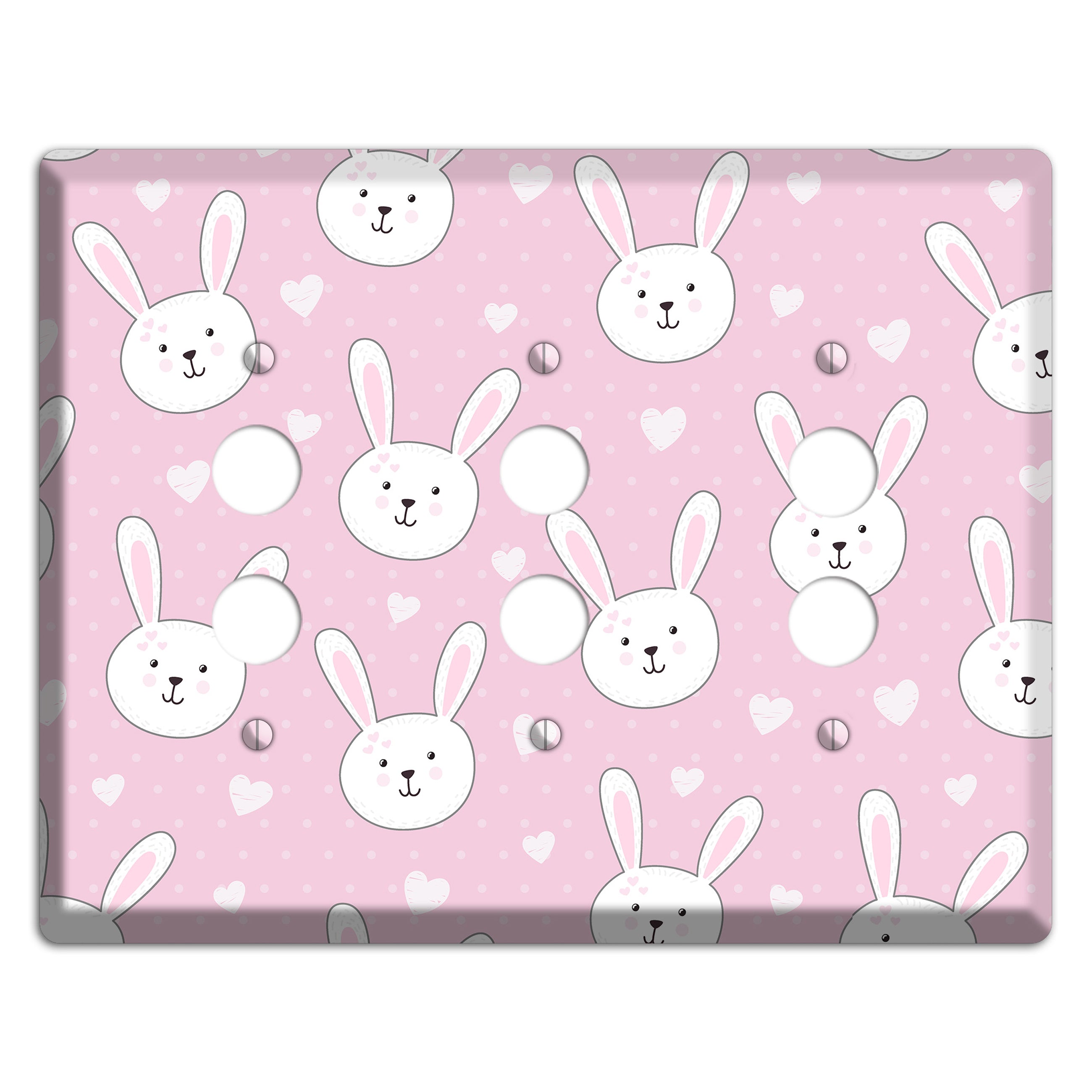 Bunny Love 3 Pushbutton Wallplate