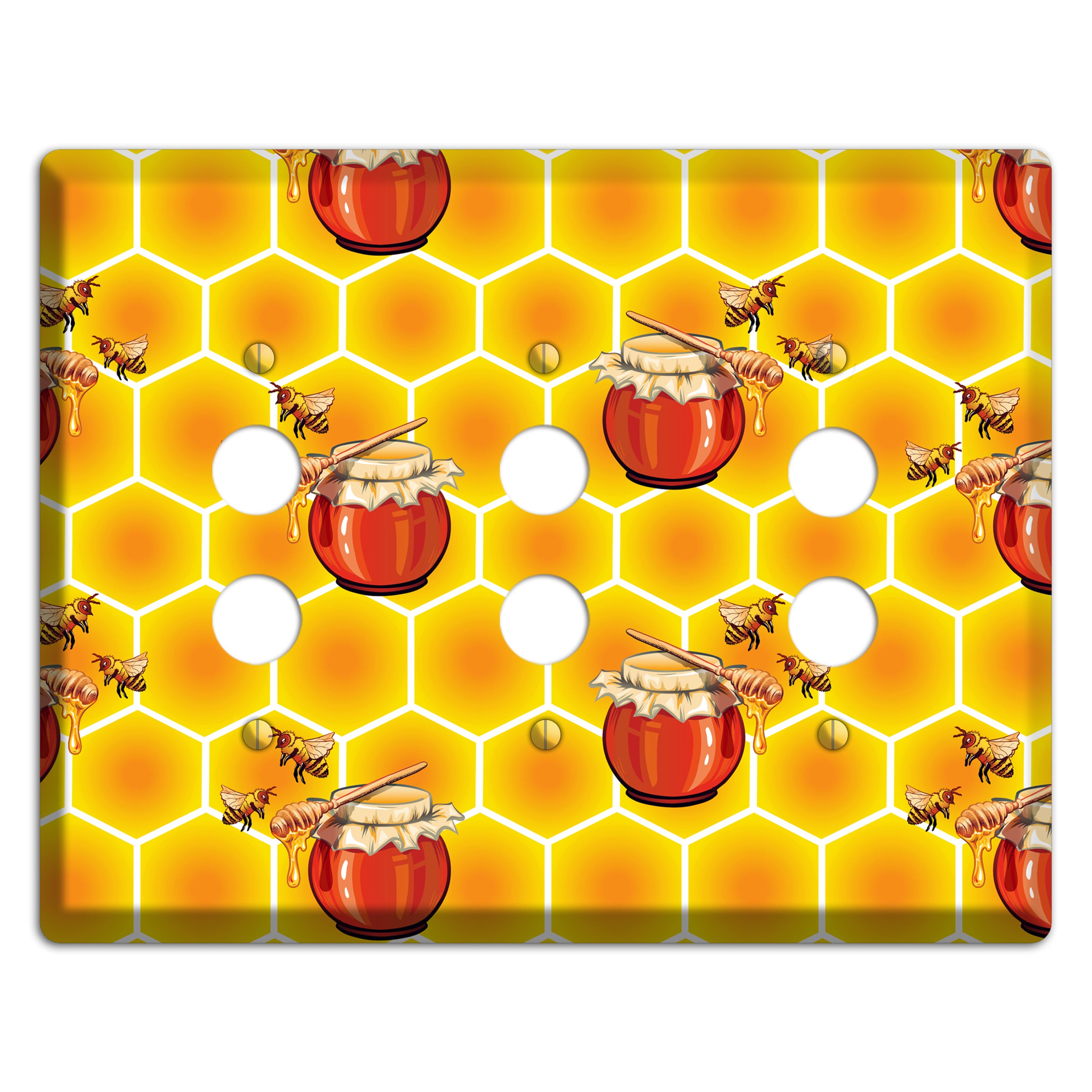 Harvest Season Repeating 3 Pushbutton Wallplate