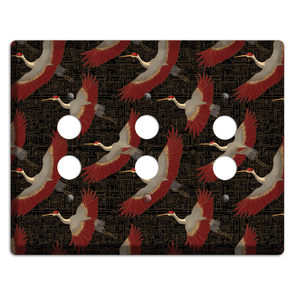 Scarlet Circuit Flight 3 Pushbutton Wallplate