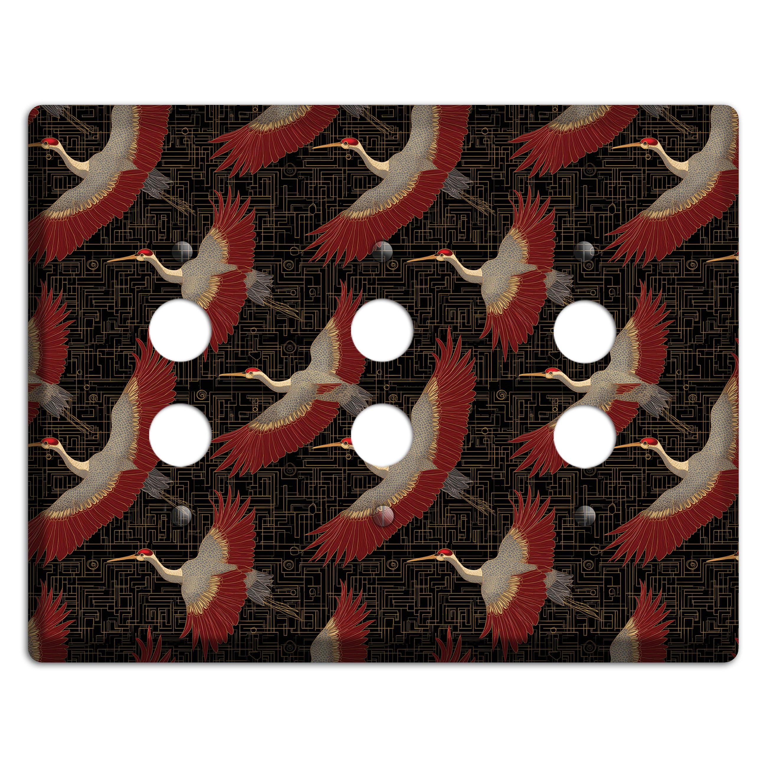 Scarlet Circuit Flight 3 Pushbutton Wallplate