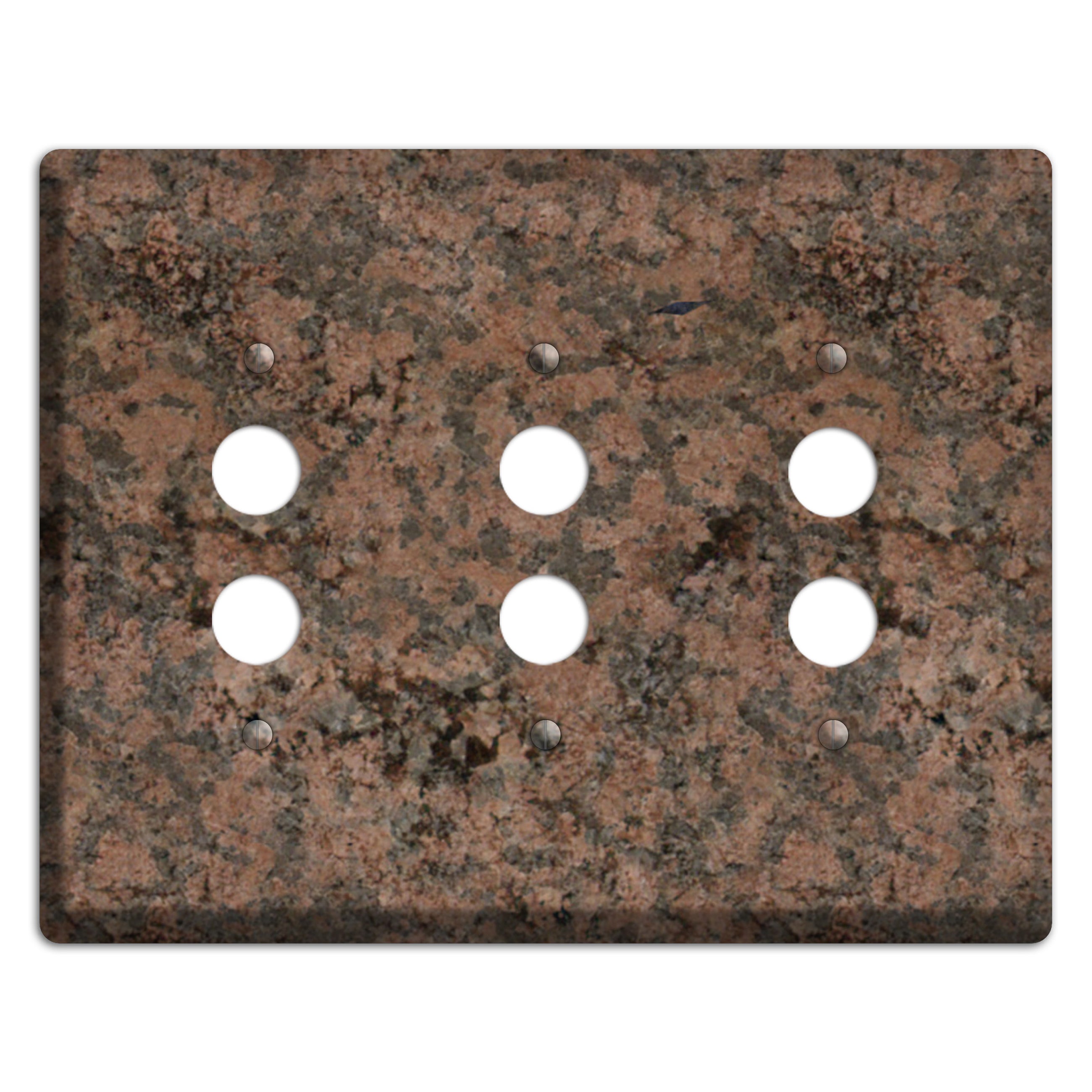 Granite Name: Indian Dakota Granite 3 Pushbutton Wallplate