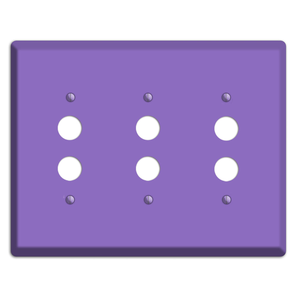 Baxter Violet Bloom 3 Pushbutton Wallplate