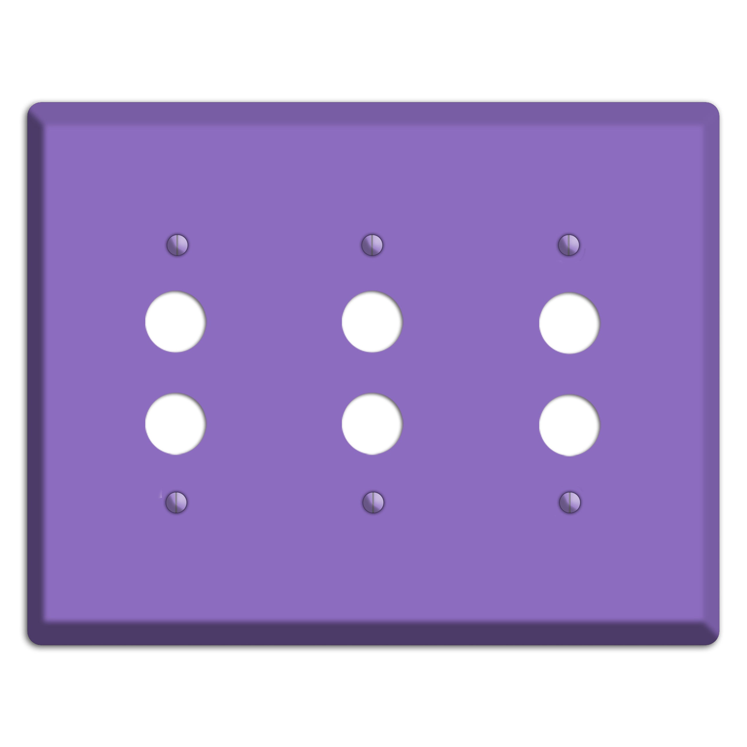 Baxter Violet Bloom 3 Pushbutton Wallplate