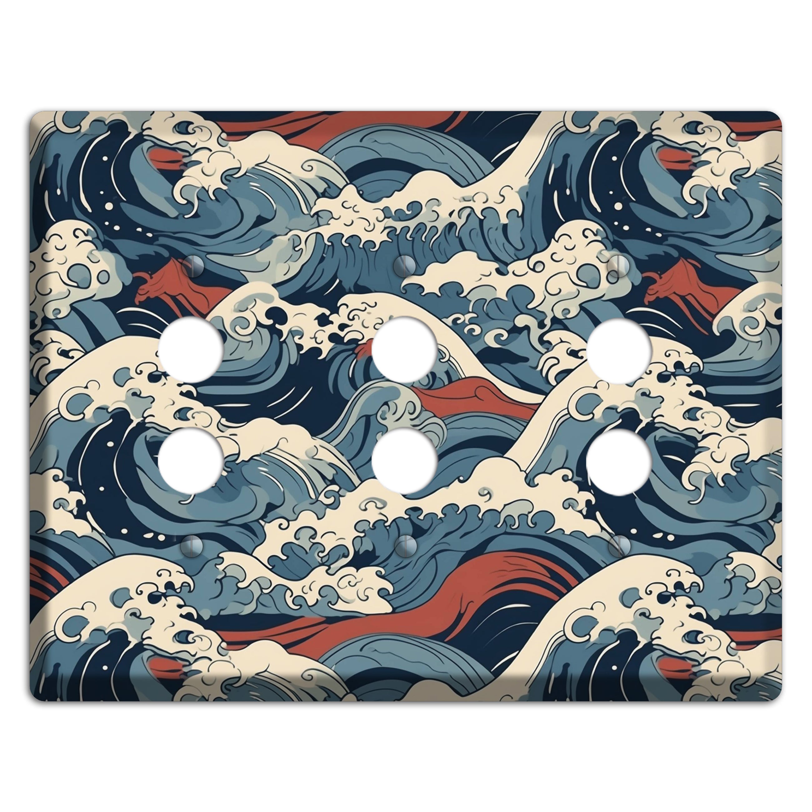 Crashing Tide Fury 3 Pushbutton Wallplate