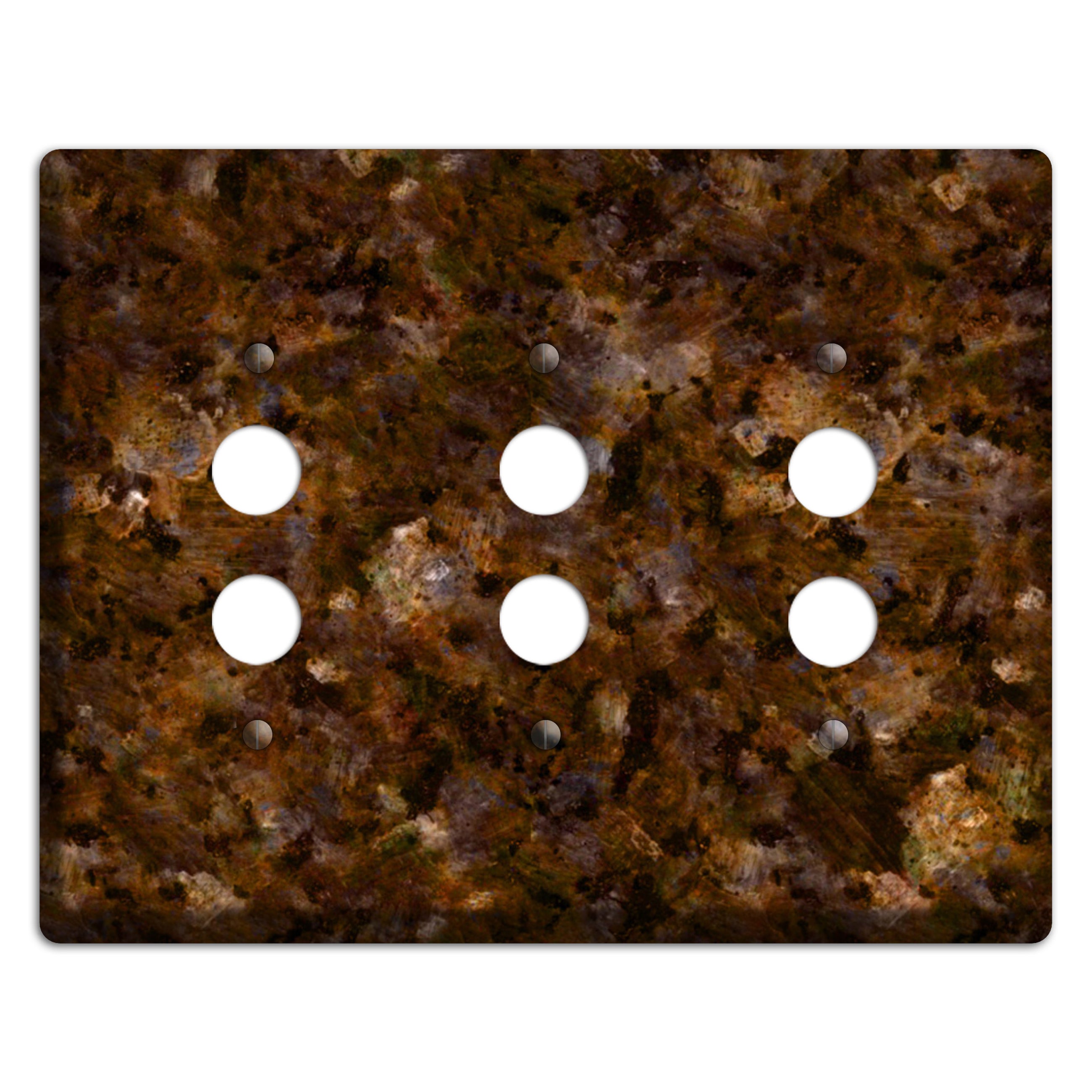 Baltic Green Granite 3 Pushbutton Wallplate