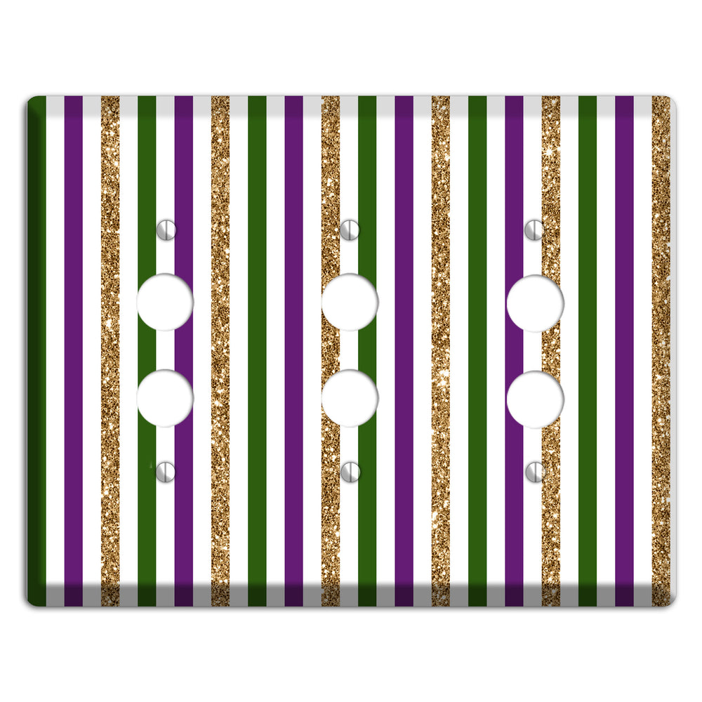 Carnival Stripes: Lumi√®re 3 Pushbutton Wallplate