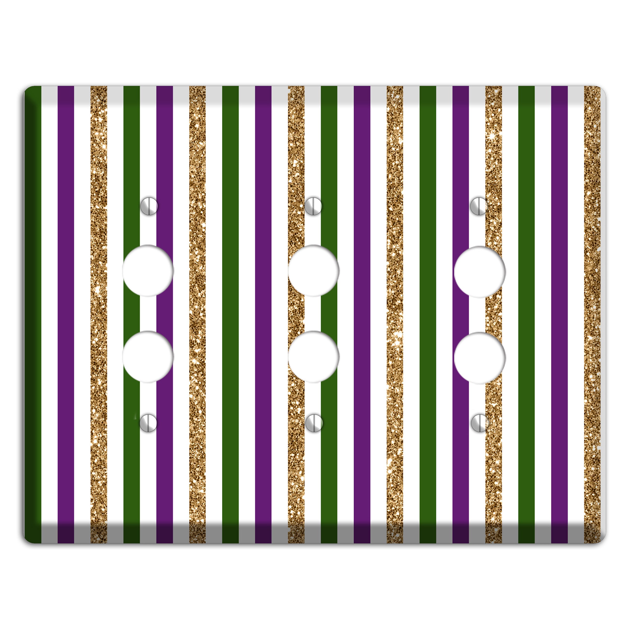 Carnival Stripes: Lumière 3 Pushbutton Wallplate
