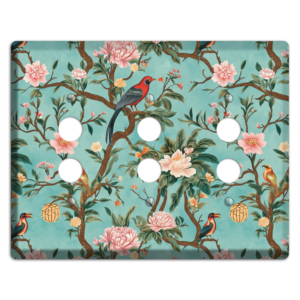 Jade Garden Reverie 3 Pushbutton Wallplate