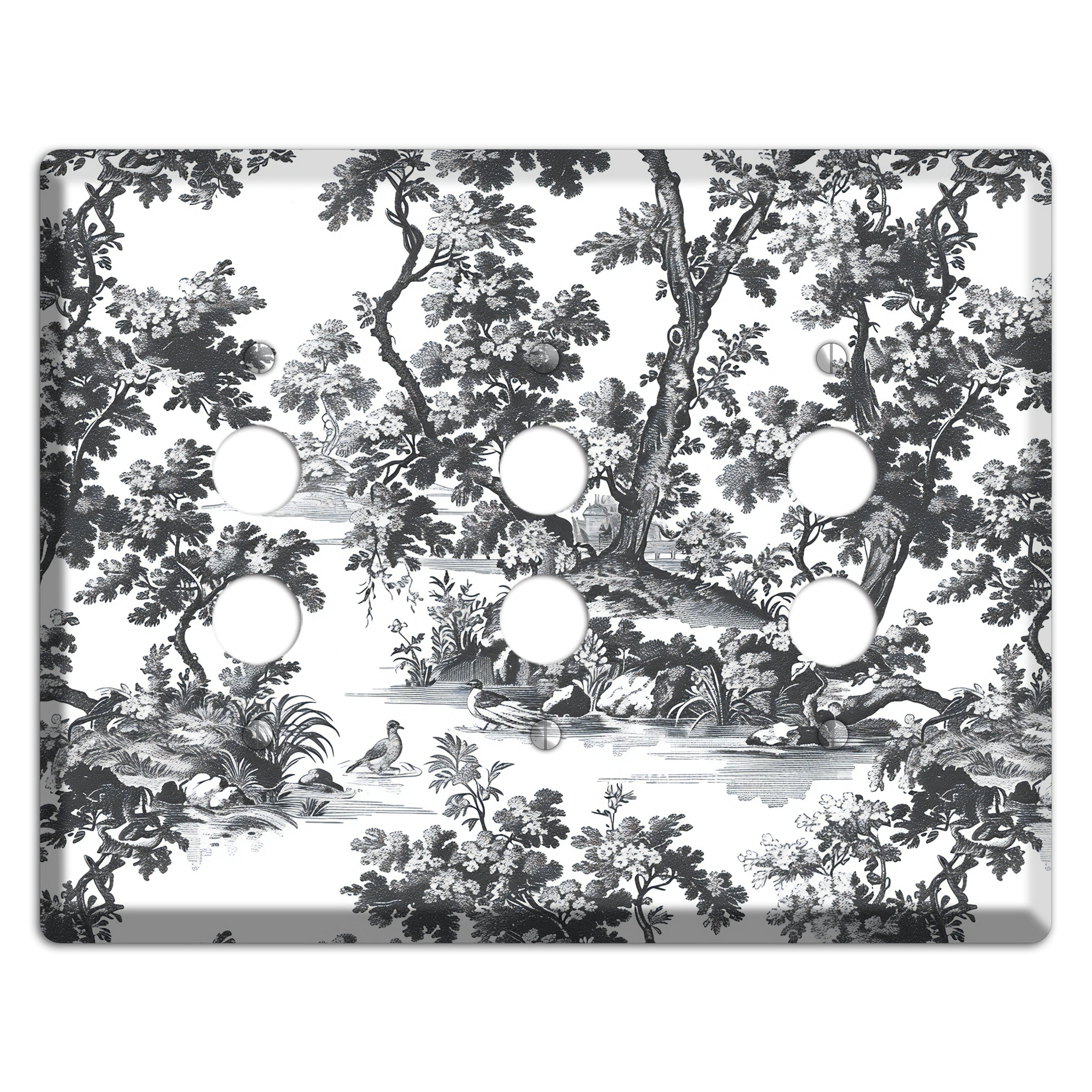 Woodland Reverie 3 Pushbutton Wallplate