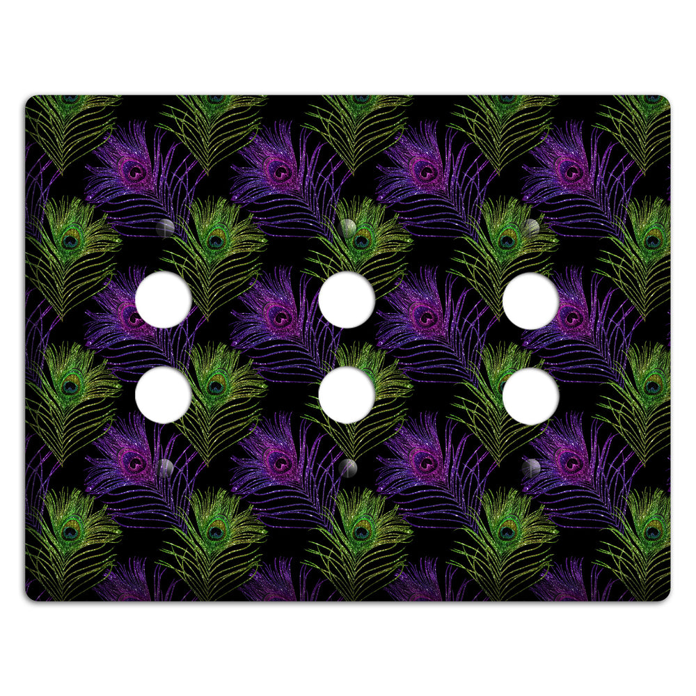 Feathers of the F√™te 3 Pushbutton Wallplate