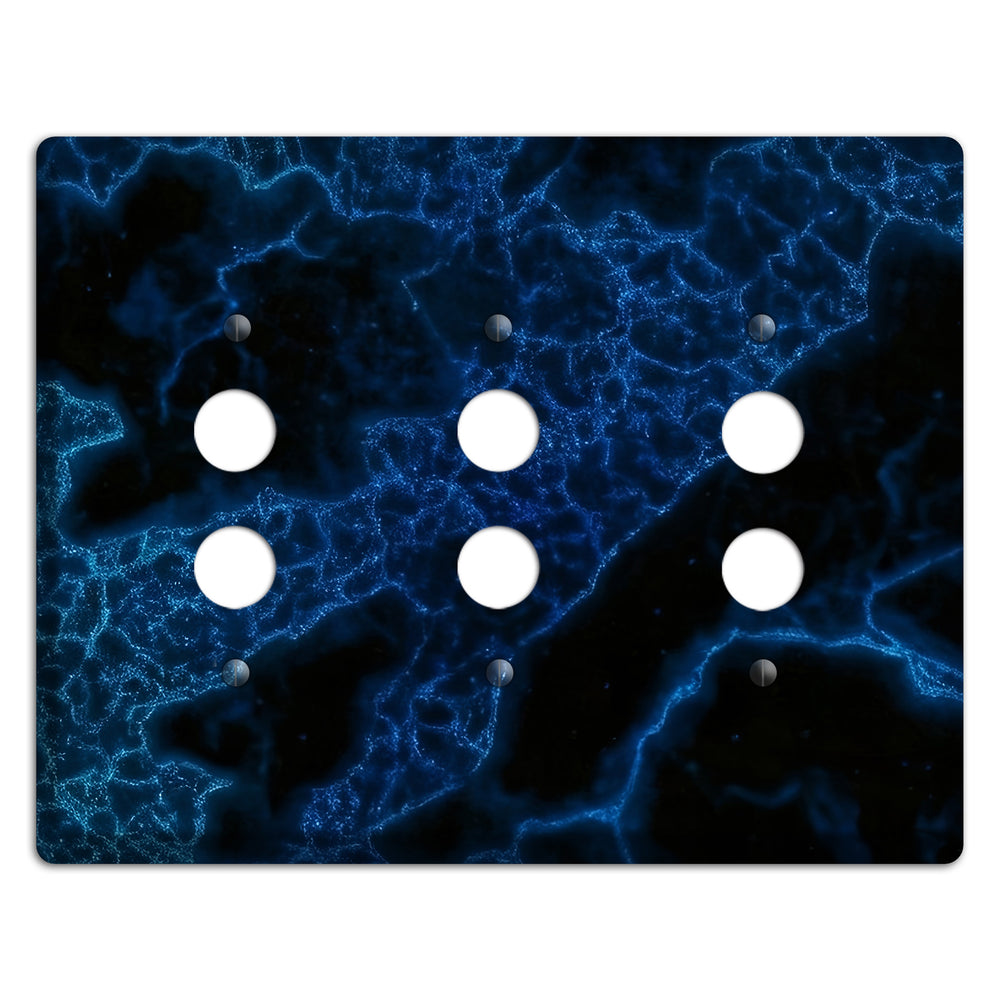 Midnight Marble 3 Pushbutton Wallplate