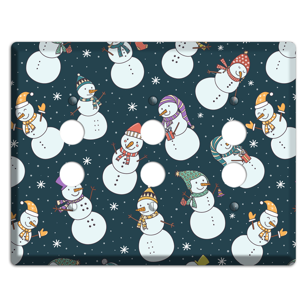 Snowman Celebration 3 Pushbutton Wallplate