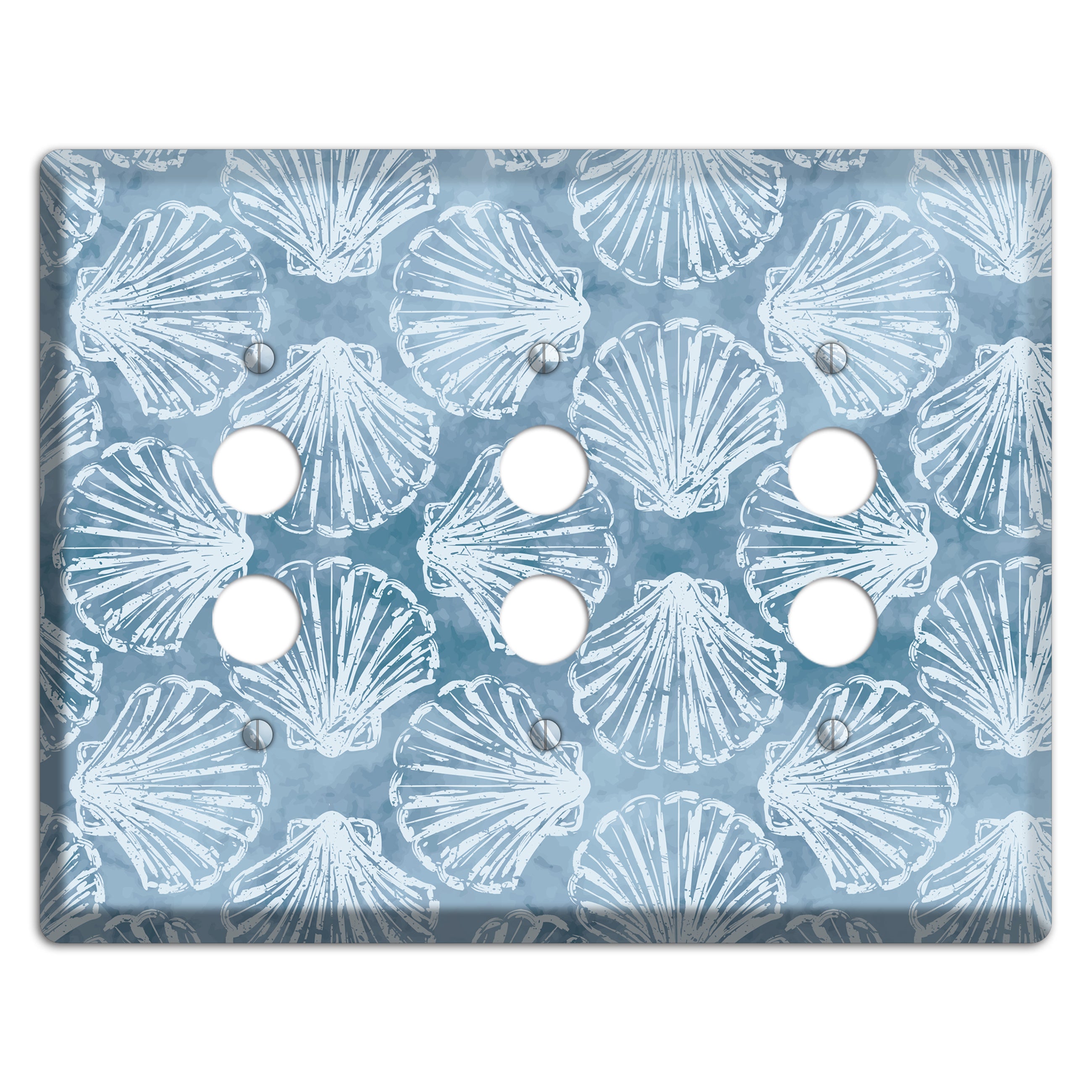 Coastal Shell Drift 3 Pushbutton Wallplate