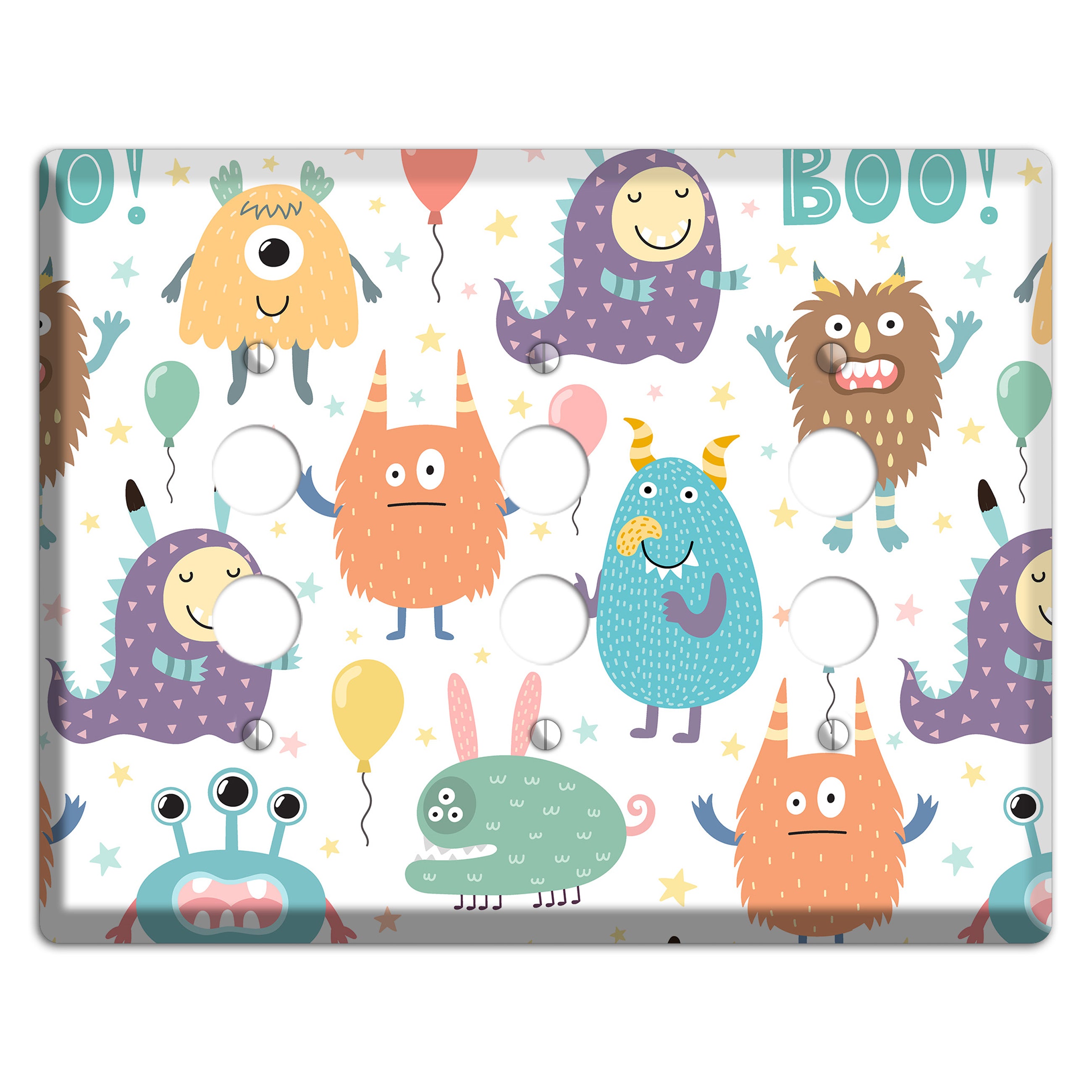 Monster Mash 3 Pushbutton Wallplate