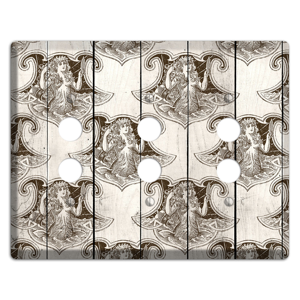 Mermaid‚Äôs Crest 3 Pushbutton Wallplate