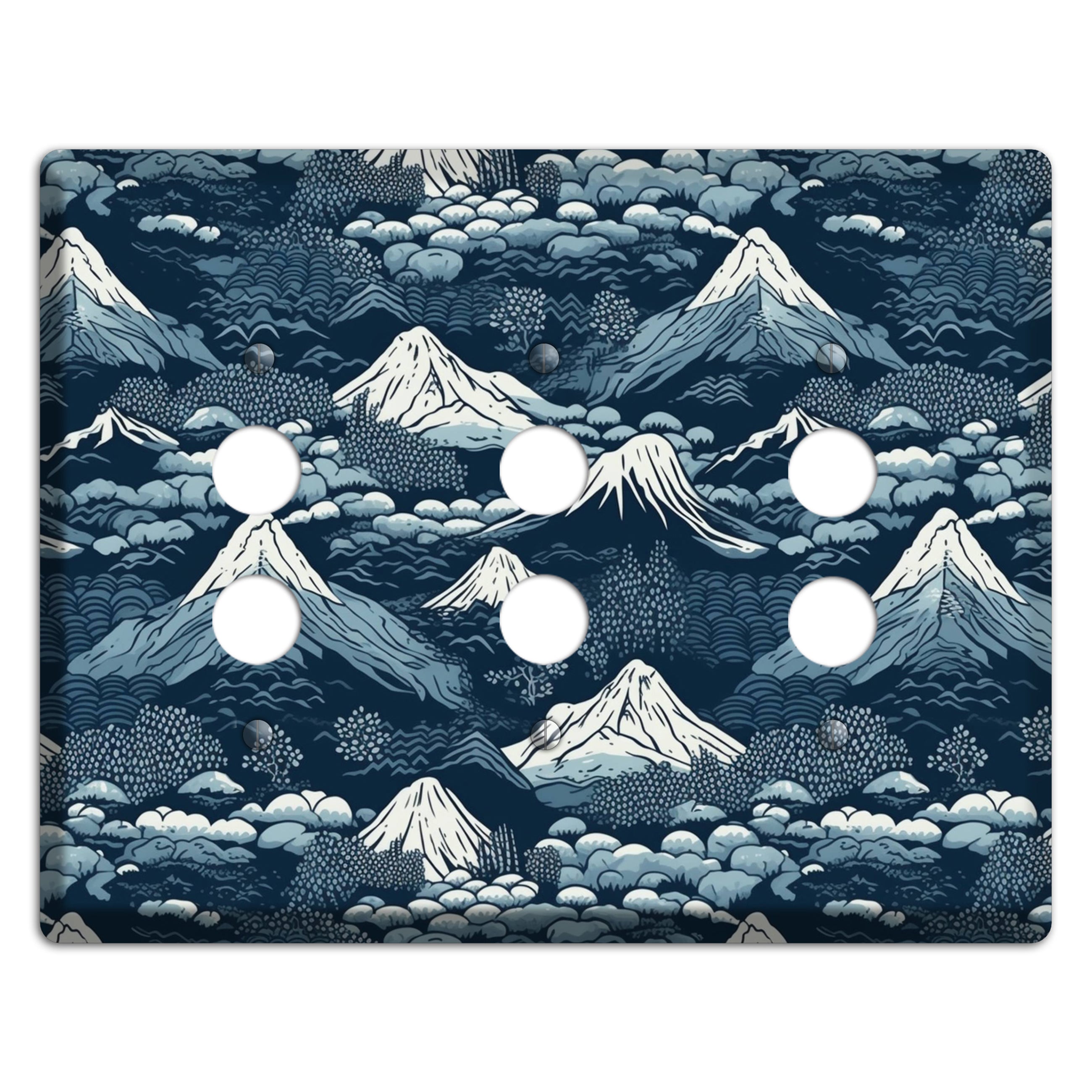 Summit & Fog 3 Pushbutton Wallplate