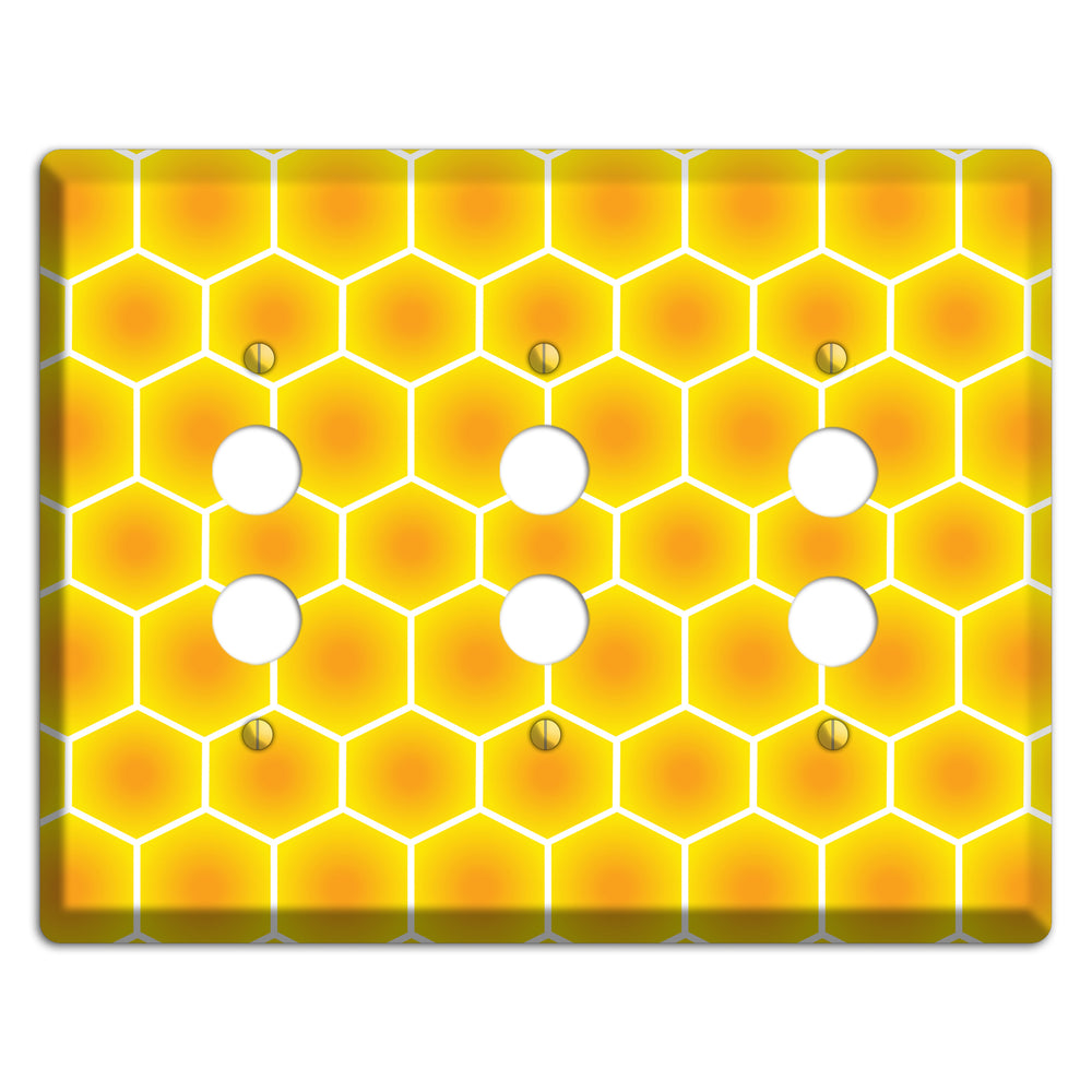 Liquid Gold Grid 3 Pushbutton Wallplate
