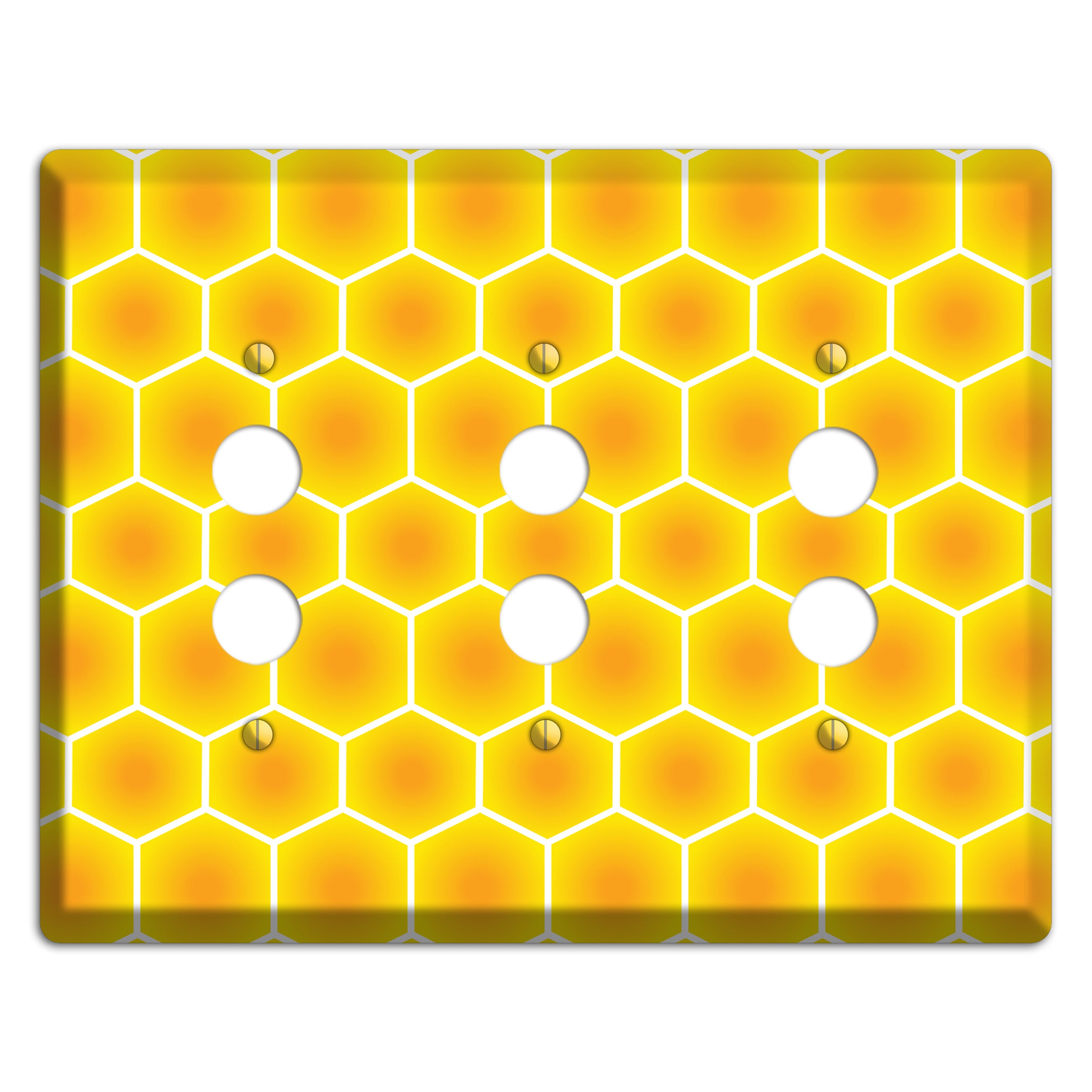 Liquid Gold Grid 3 Pushbutton Wallplate