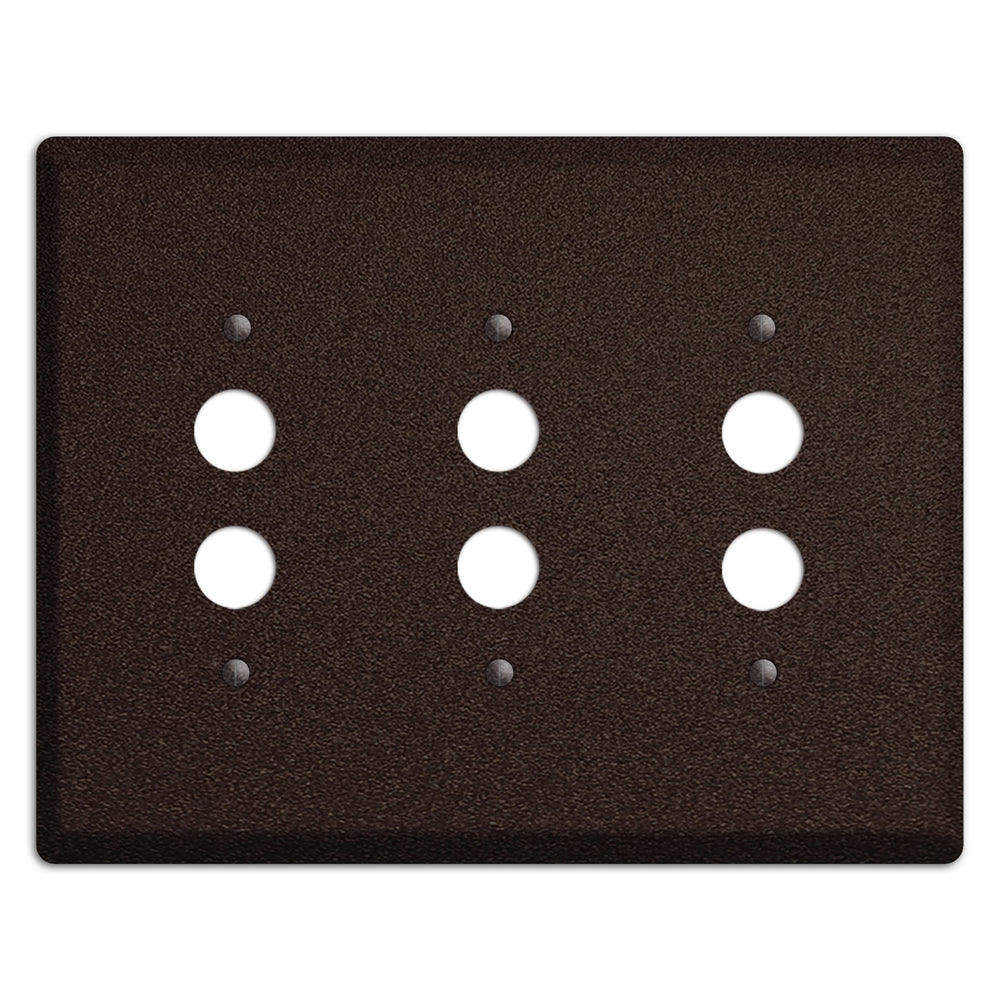 Baxter Subtle Antique Bronze 3 Pushbutton Wallplate