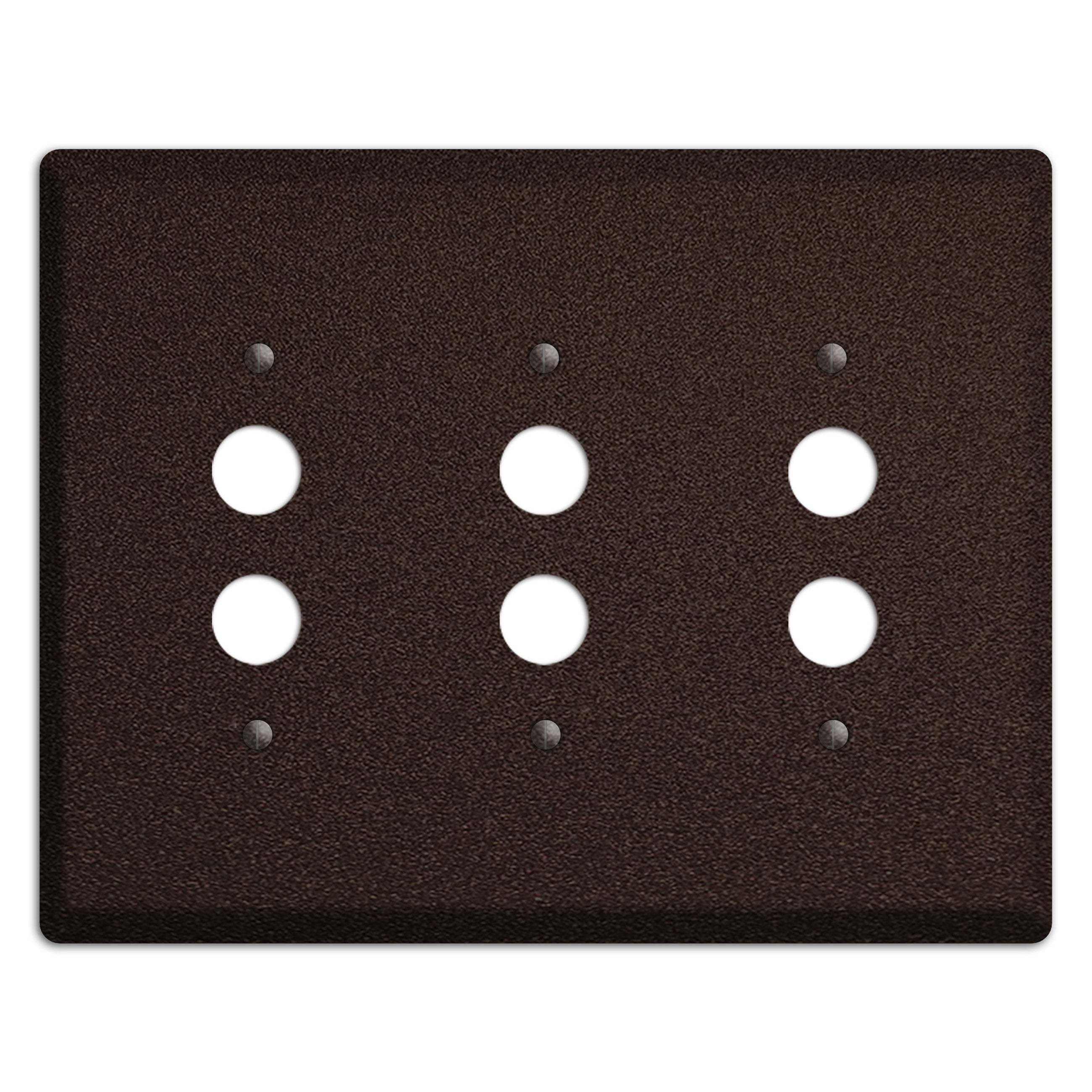 Baxter Subtle Antique Bronze 3 Pushbutton Wallplate