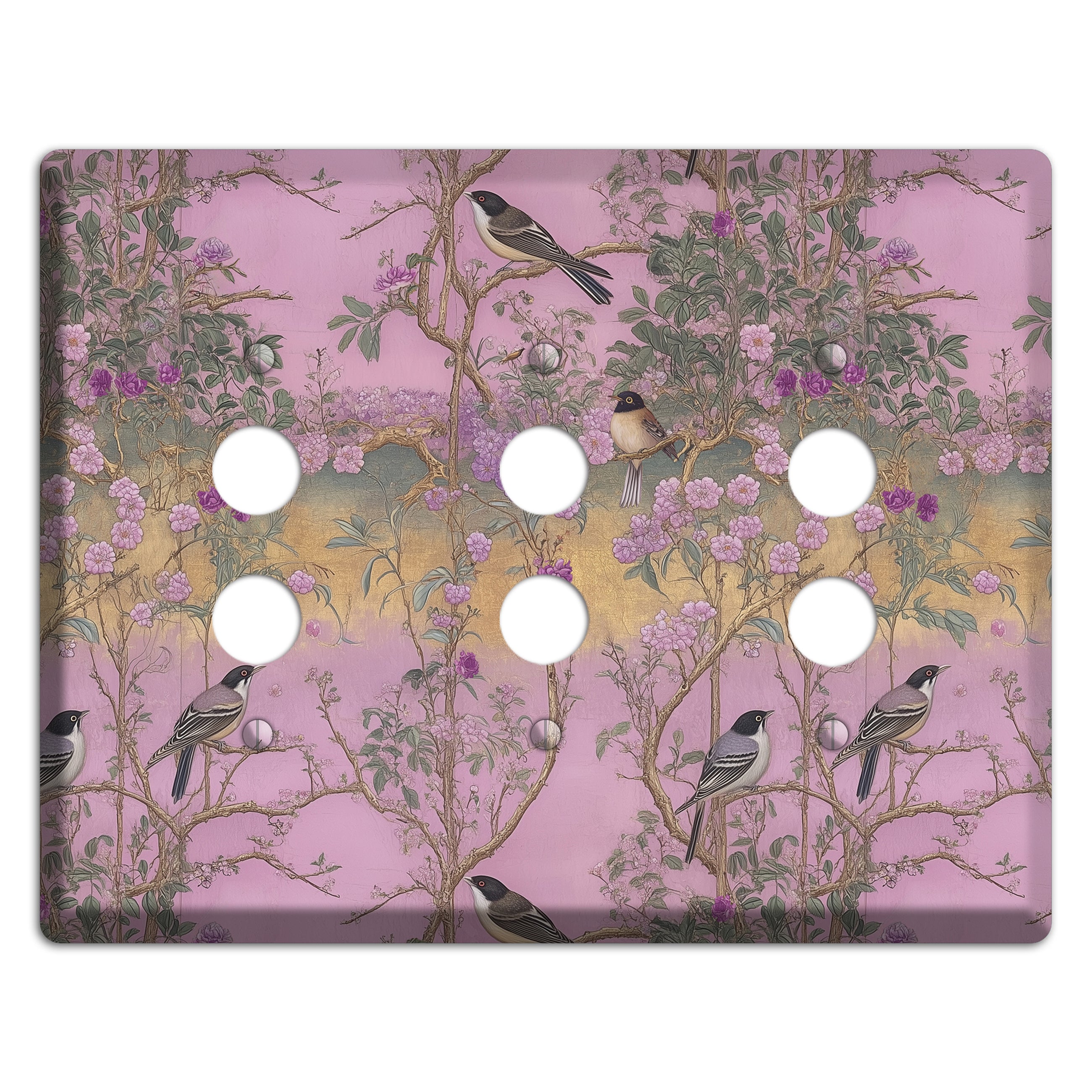 Songbird Twilight Garden 3 Pushbutton Wallplate