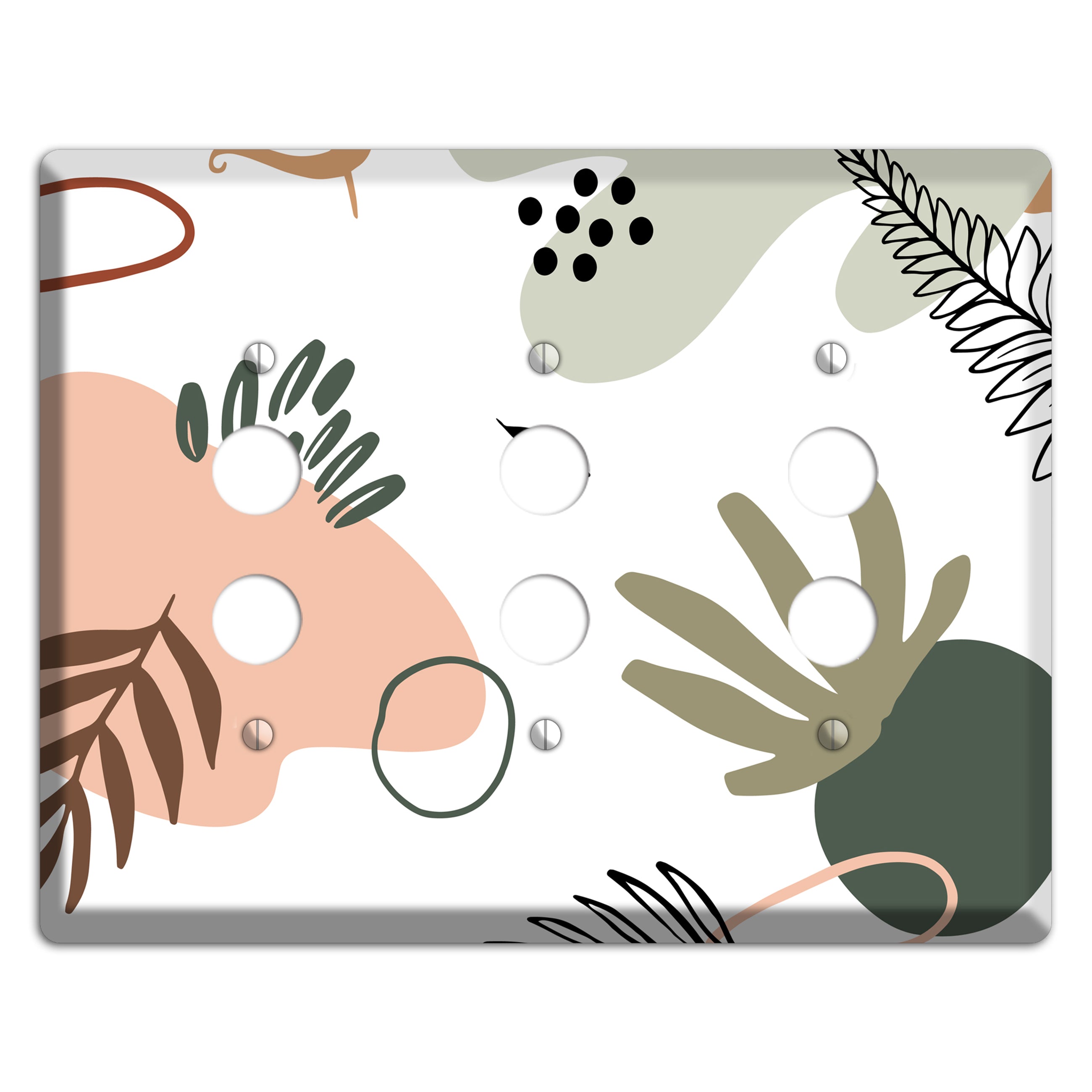 Botanical Scatter 3 Pushbutton Wallplate