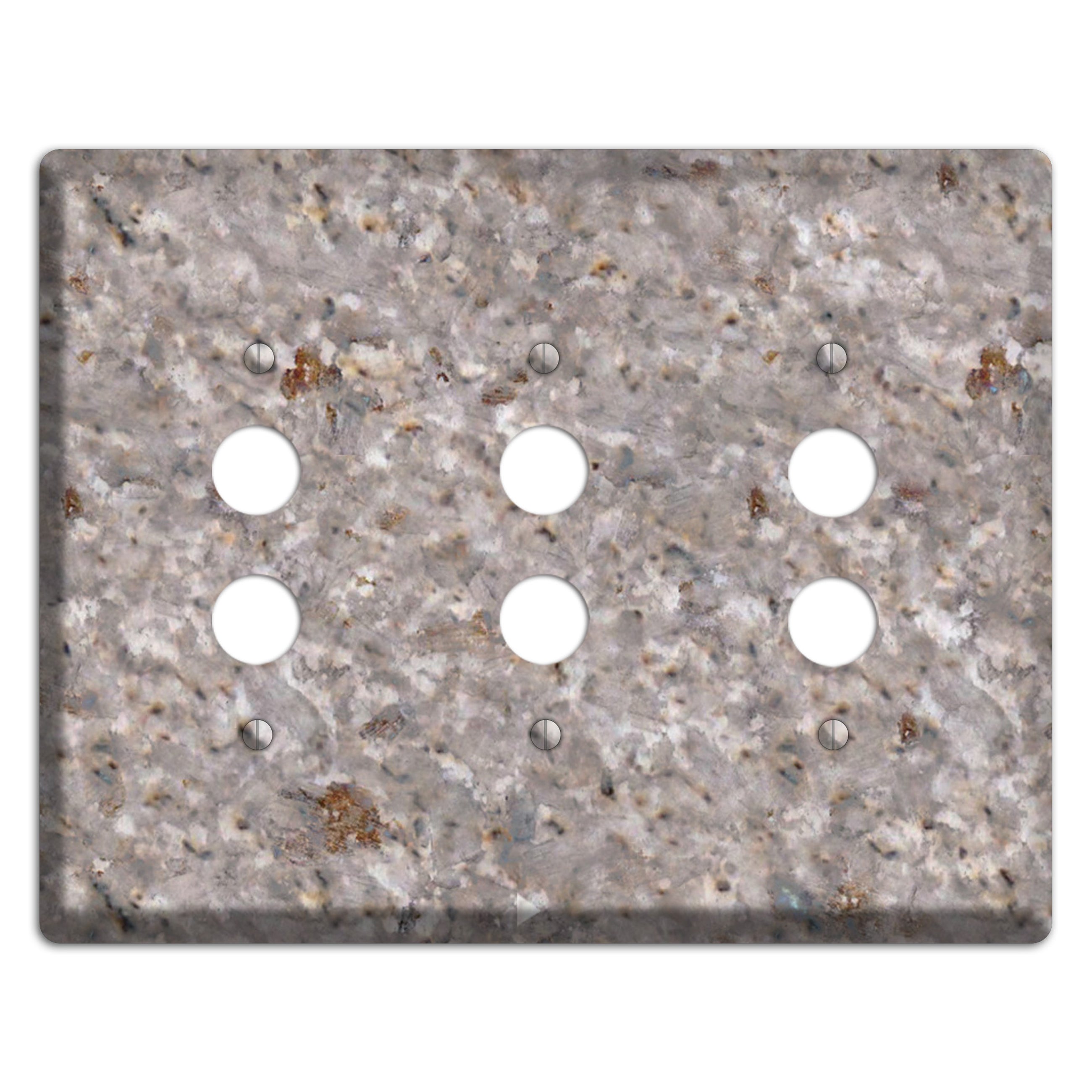 Kashmir White Granite 3 Pushbutton Wallplate