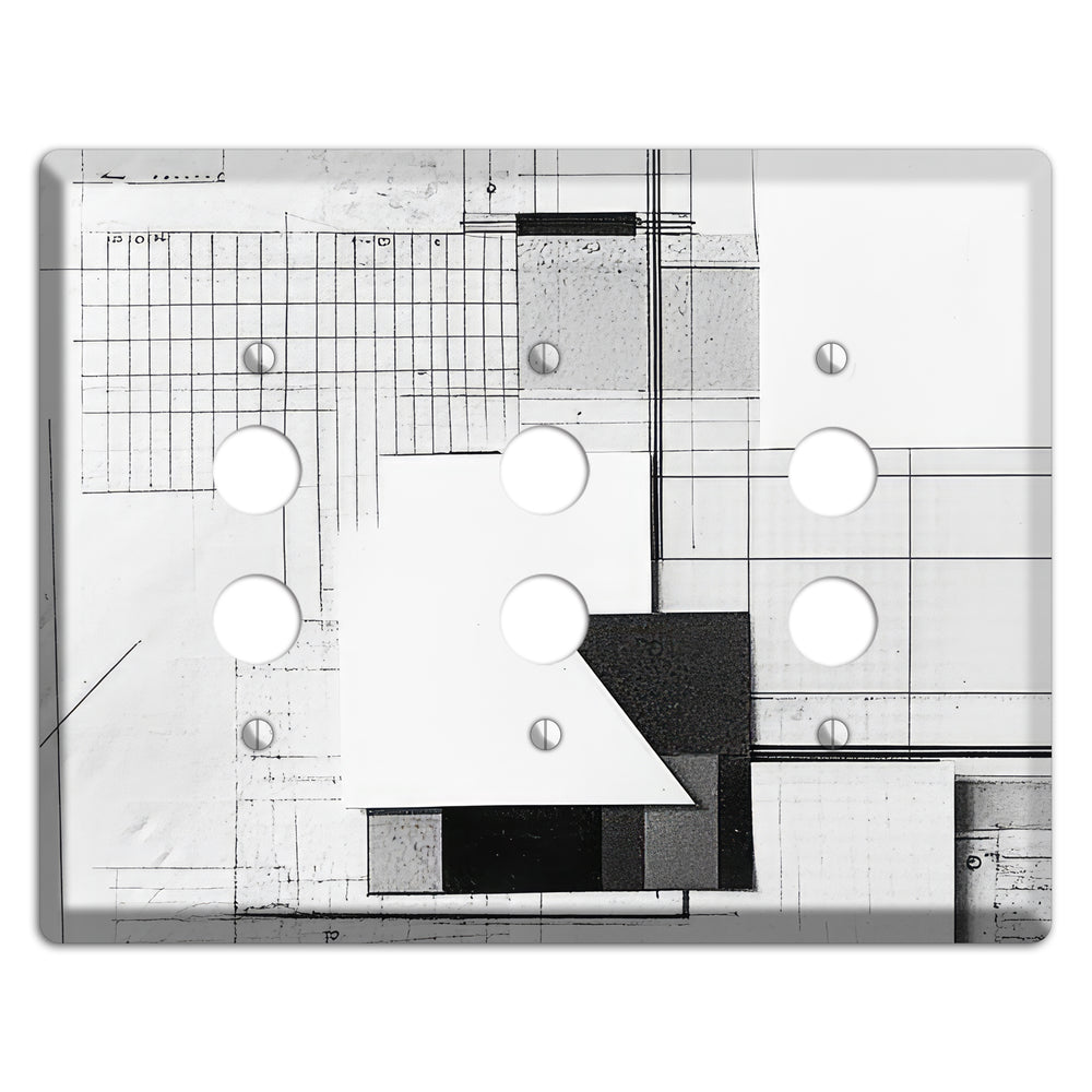 Blueprint Palimpsest 3 Pushbutton Wallplate