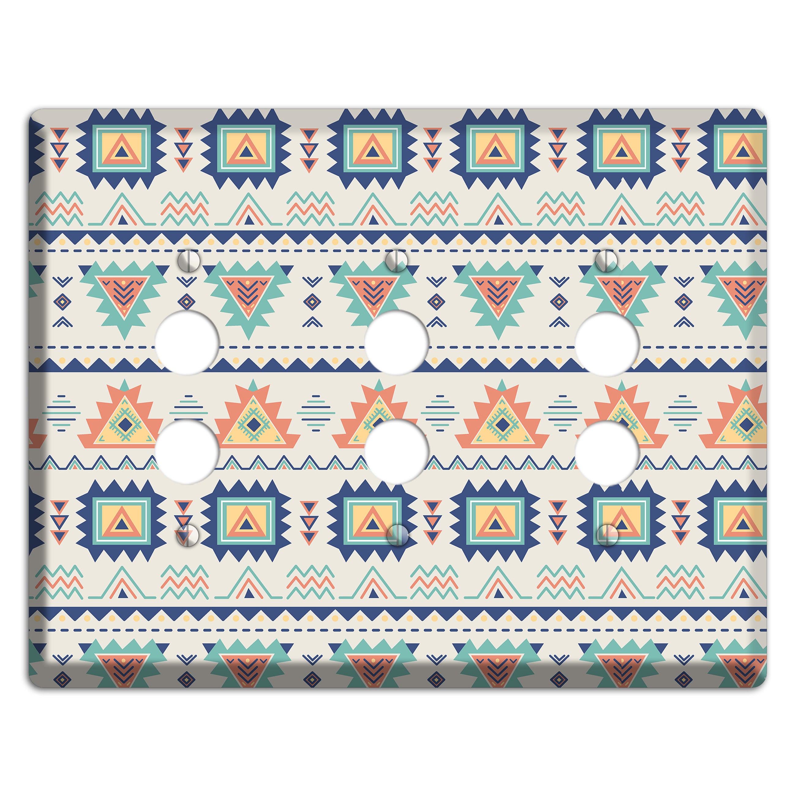 Desert Geometry 3 Pushbutton Wallplate