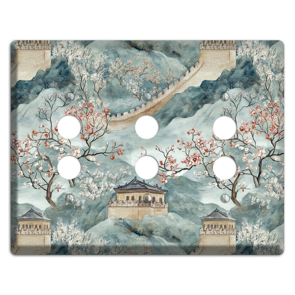Rampart & Blossom 3 Pushbutton Wallplate