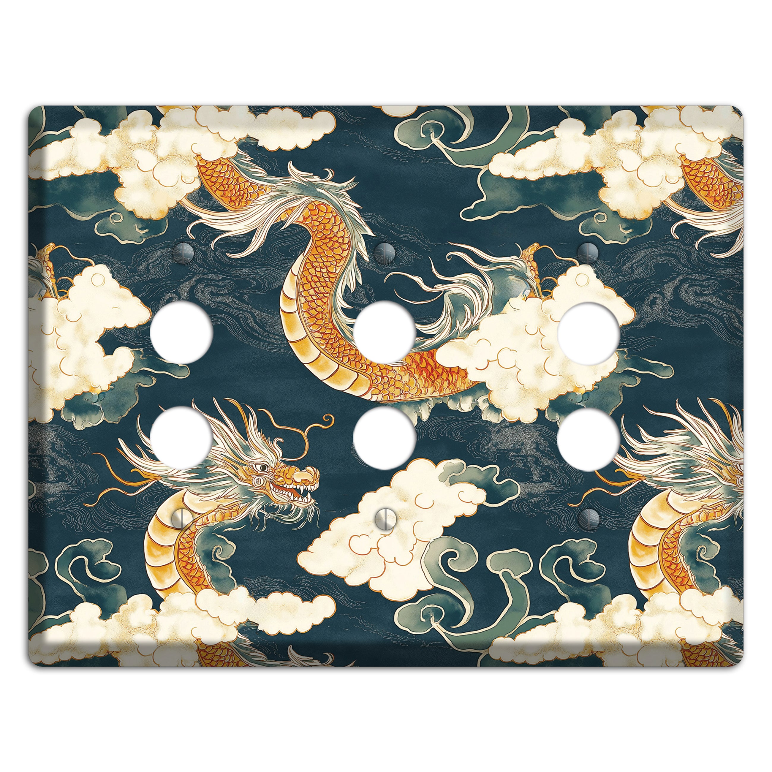 Celestial Serpent Sky 3 Pushbutton Wallplate