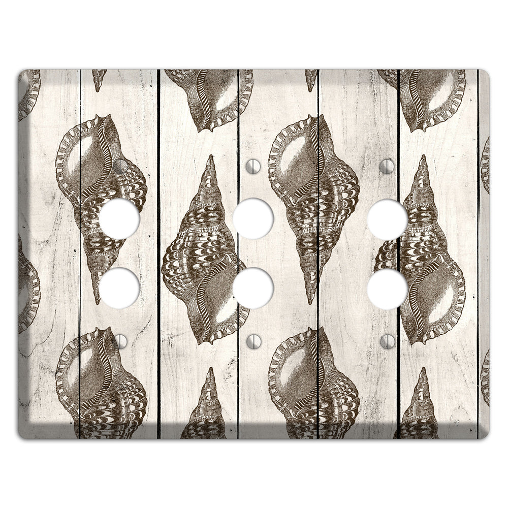 Shellbound Shore 3 Pushbutton Wallplate